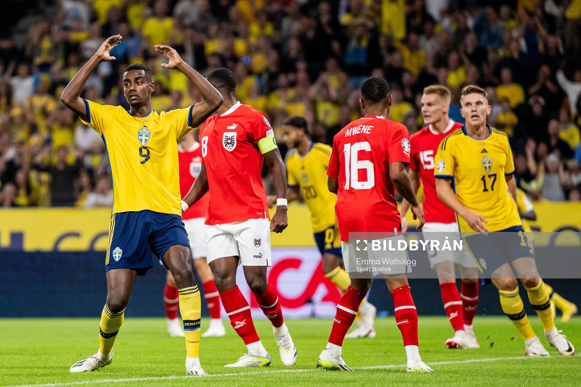 Alexander Isak of Sweden looks dejected