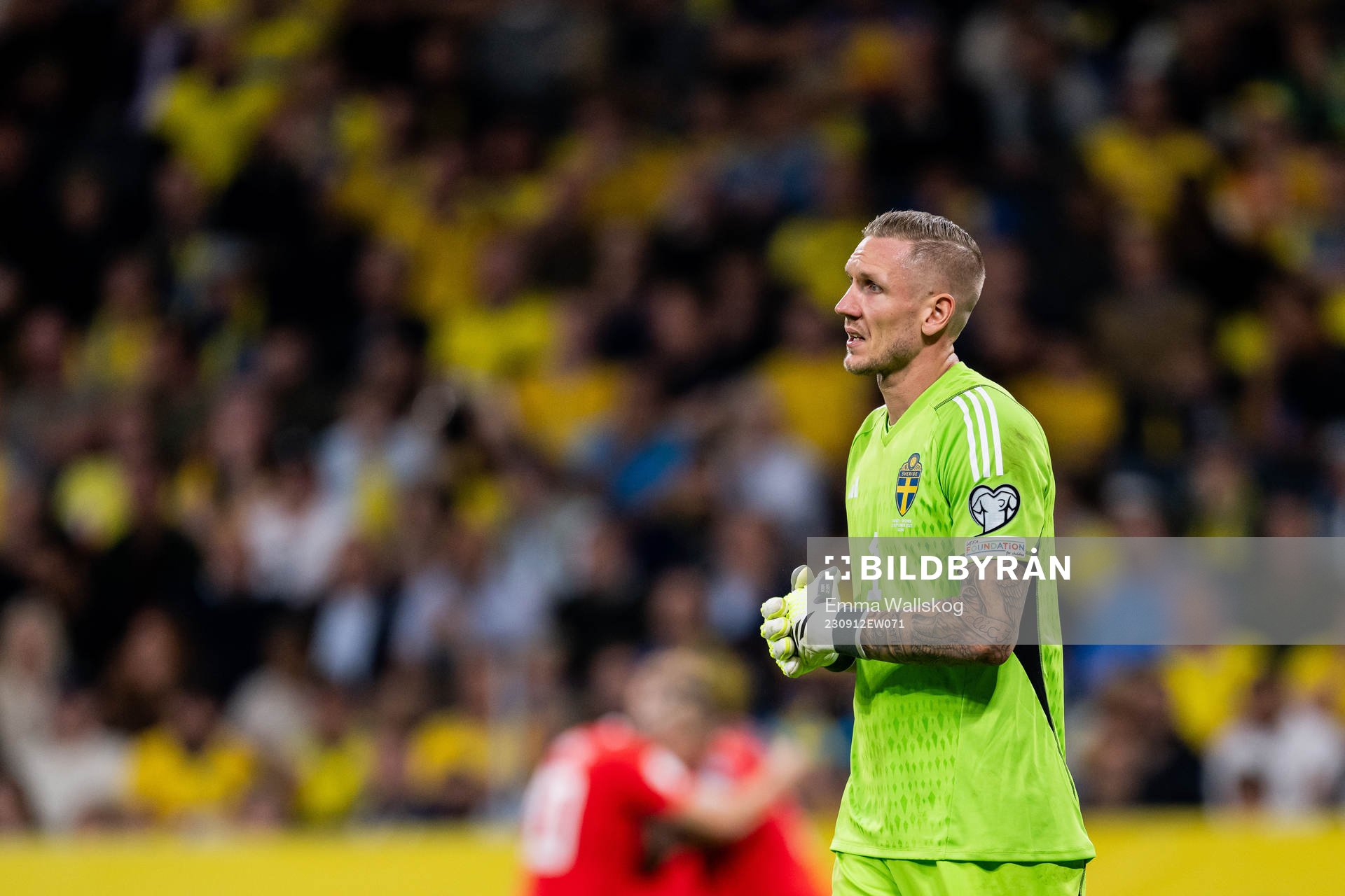 Goalkeeper Robin Olsen of Sweden