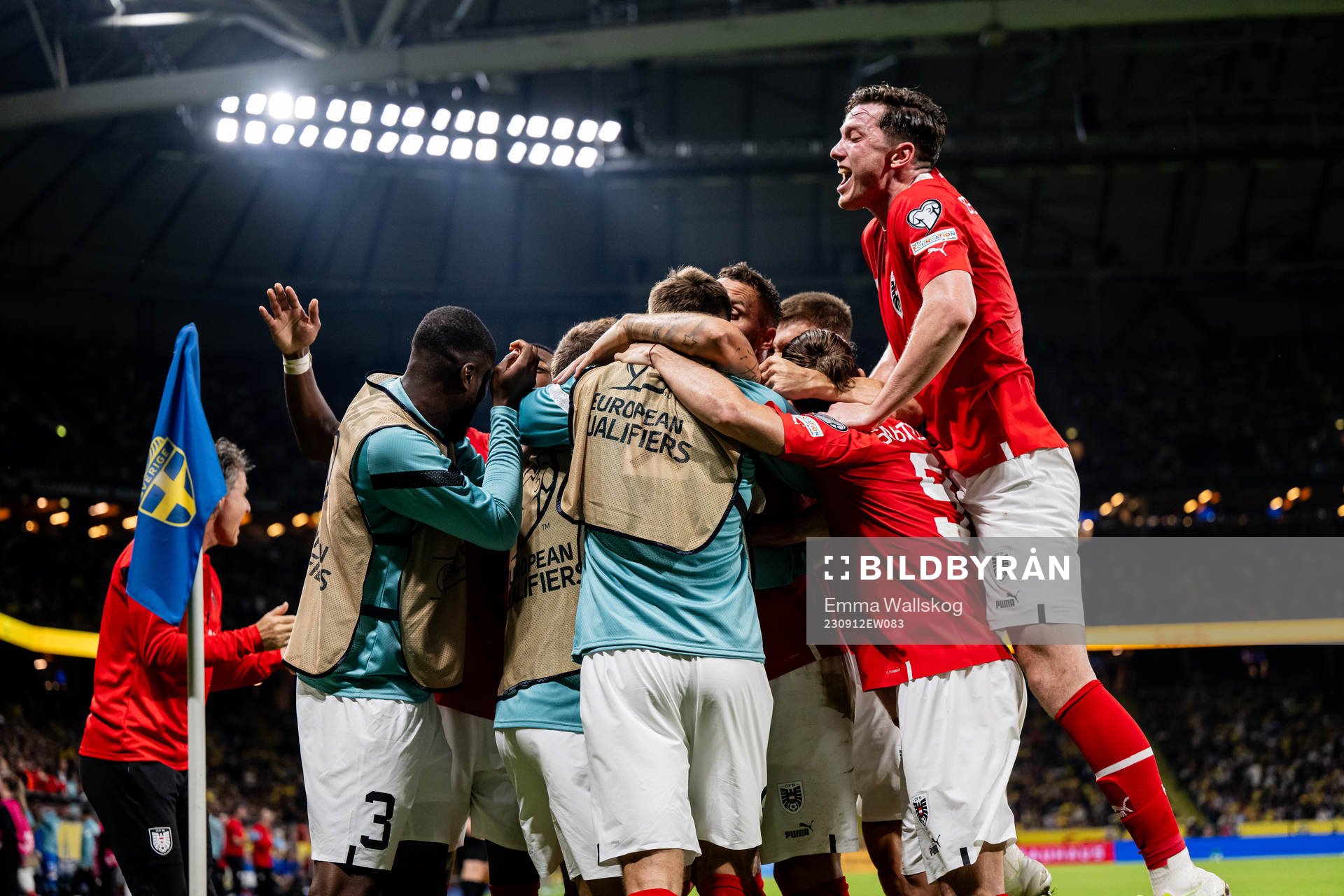 Marko Arnautovic of Austria celebrates