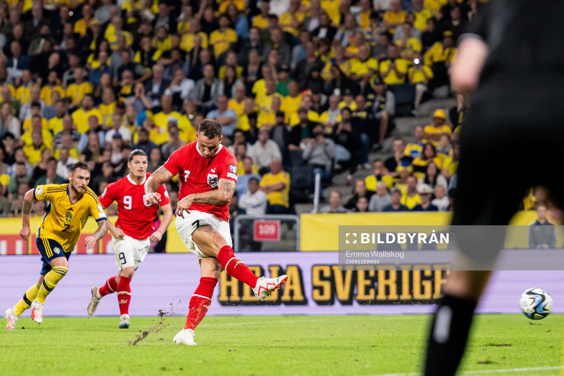 Marko Arnautovic of Austria scores the 0-3 goal