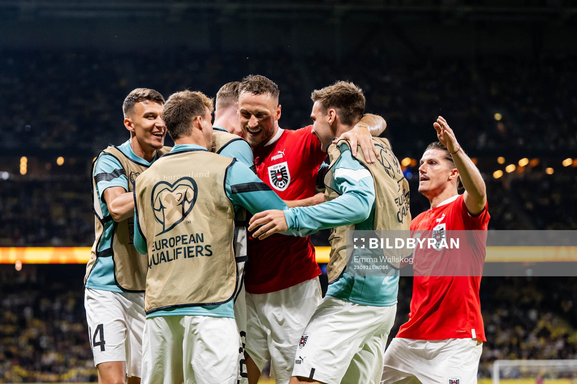 Marko Arnautovic of Austria celebrates