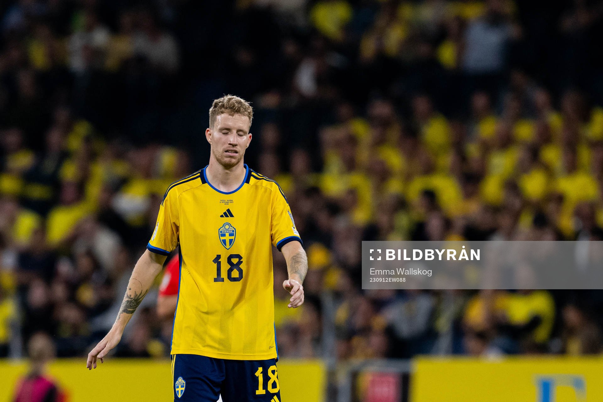 Samuel Gustafson of Sweden looks dejected