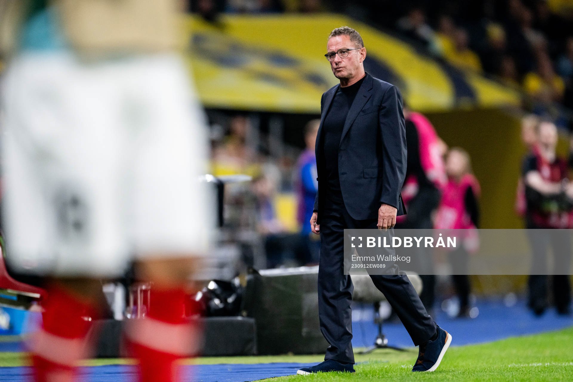 Head coach Ralf Rangnick of Austria during the UEFA Euro Qualifier football match between Sweden and Austria on September 12, 2023 in Stockholm.