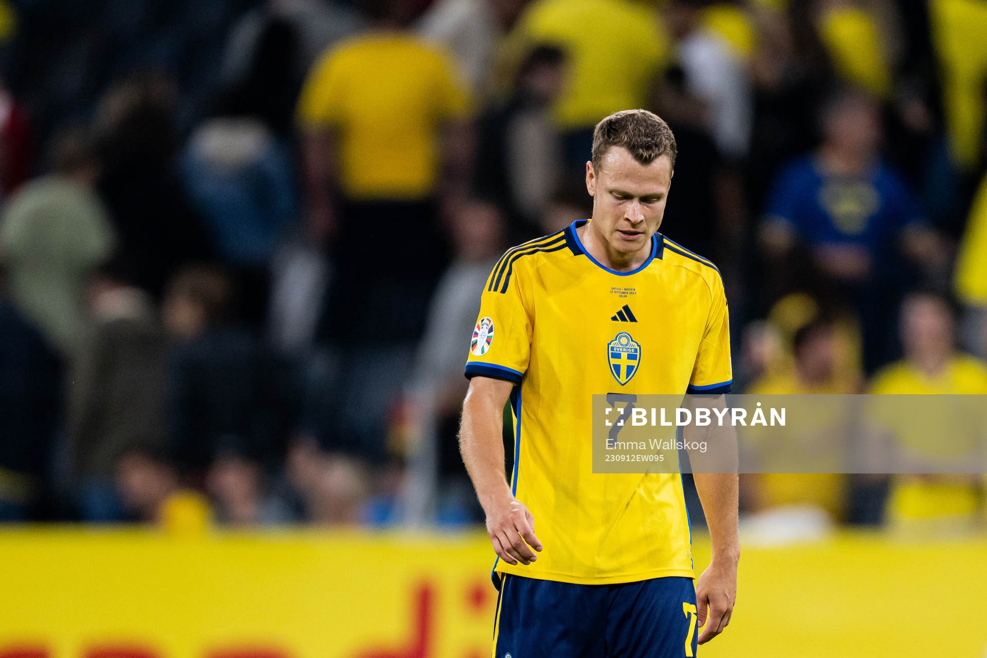 Viktor Claesson of Sweden looks dejected