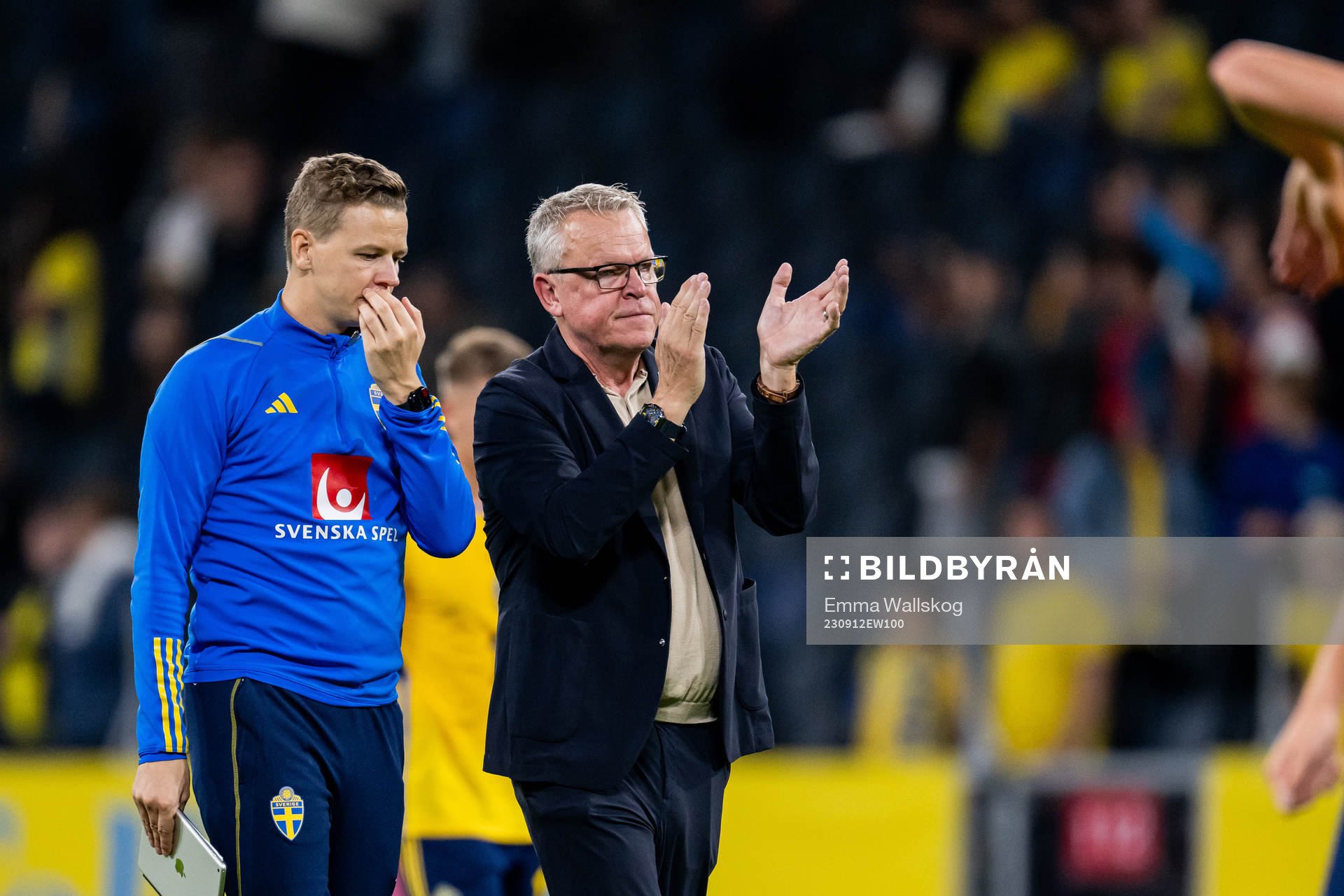 Goalkeeper coach Maths Elfvendal and Head coach Janne