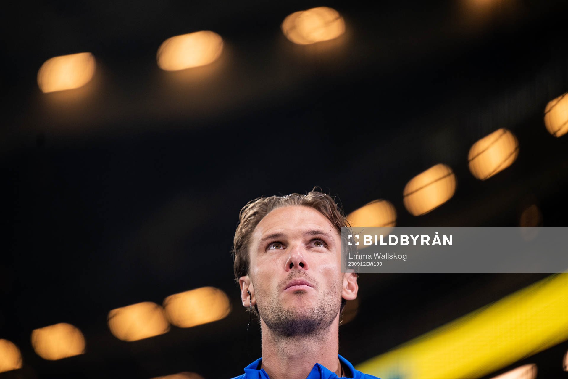 Albin Ekdal of Sweden in the Viaplay studio