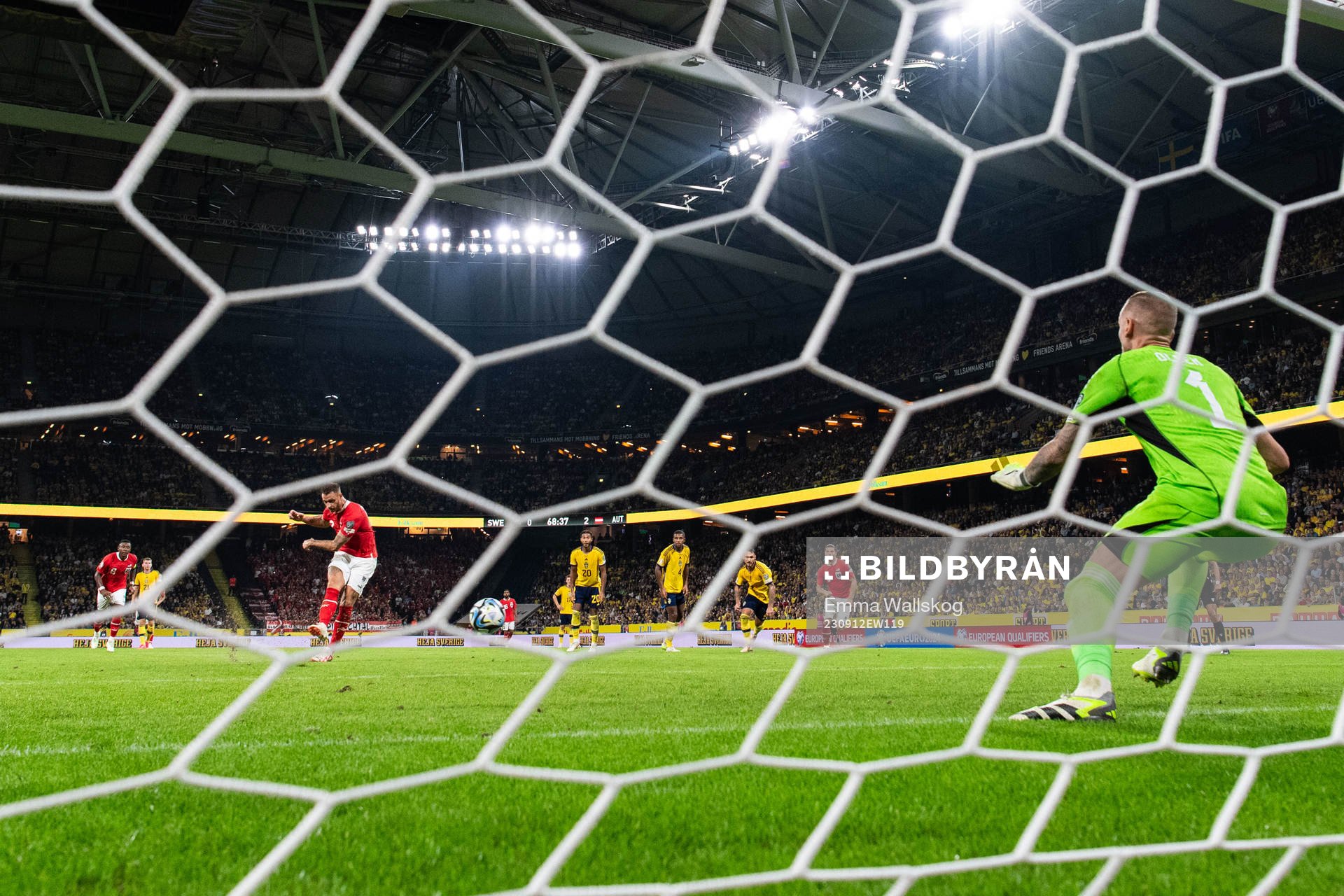 Marko Arnautovic of Austria scores 0-3