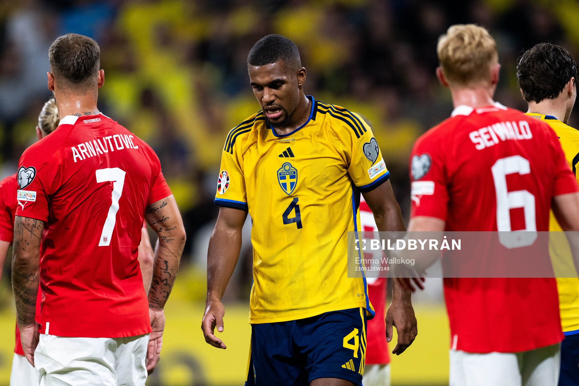 Isak Hien of Sweden looks dejected