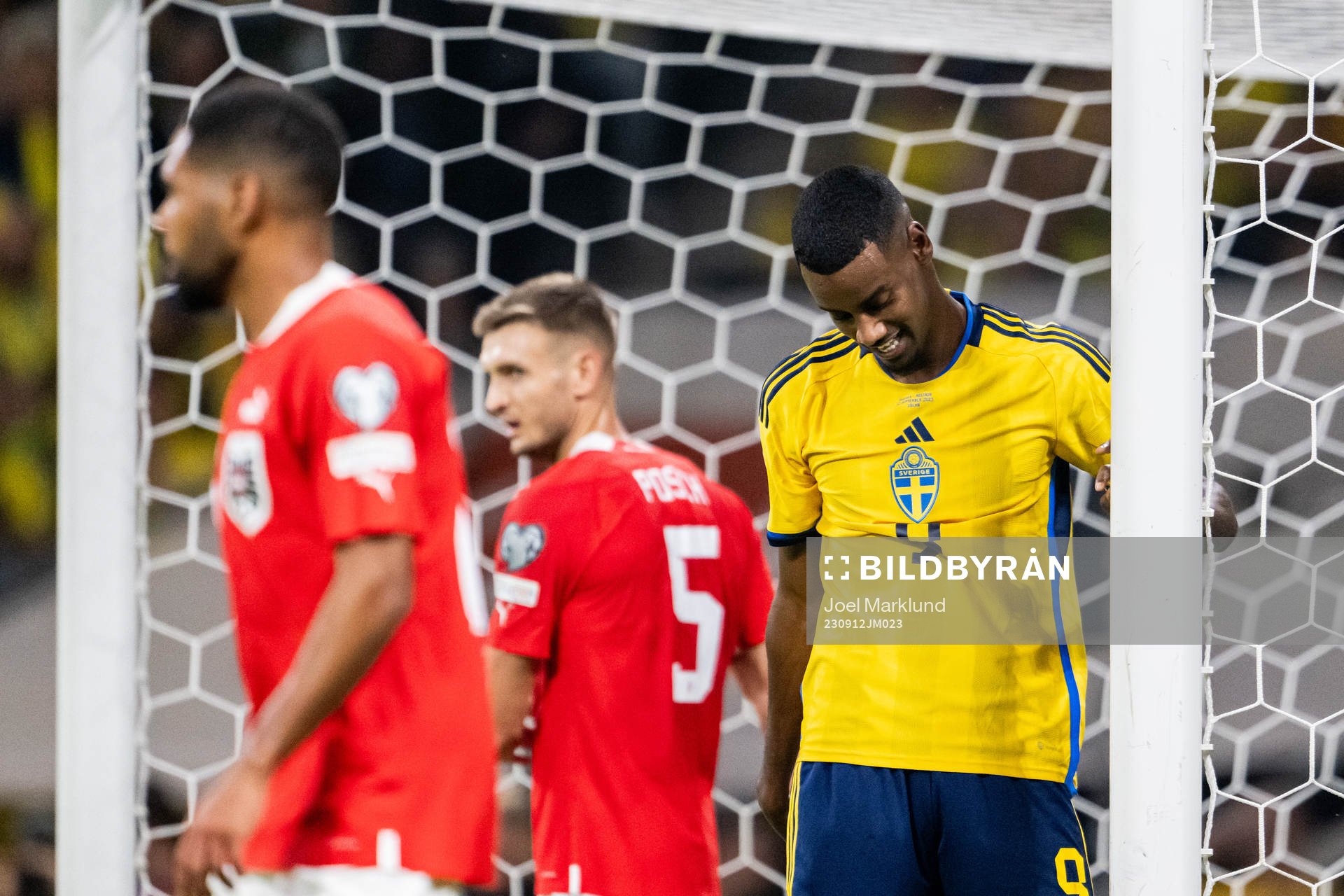 Alexander Isak of Sweden looks dejected