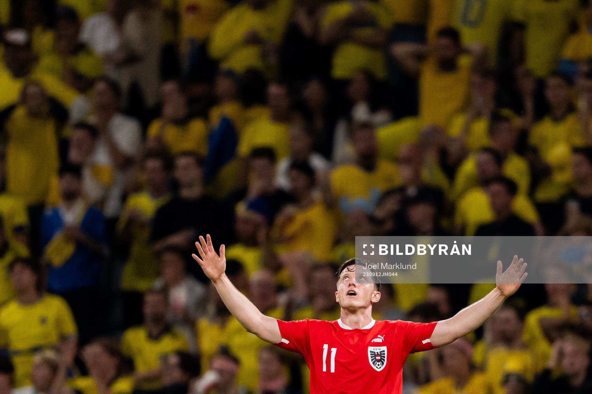 Michael Gregoritsch of Austria celebrates