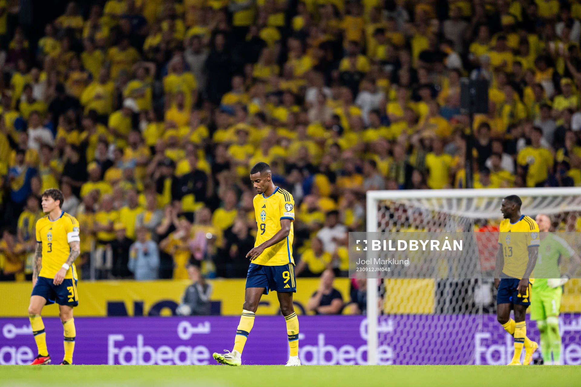 Alexander Isak of Sweden looks dejected