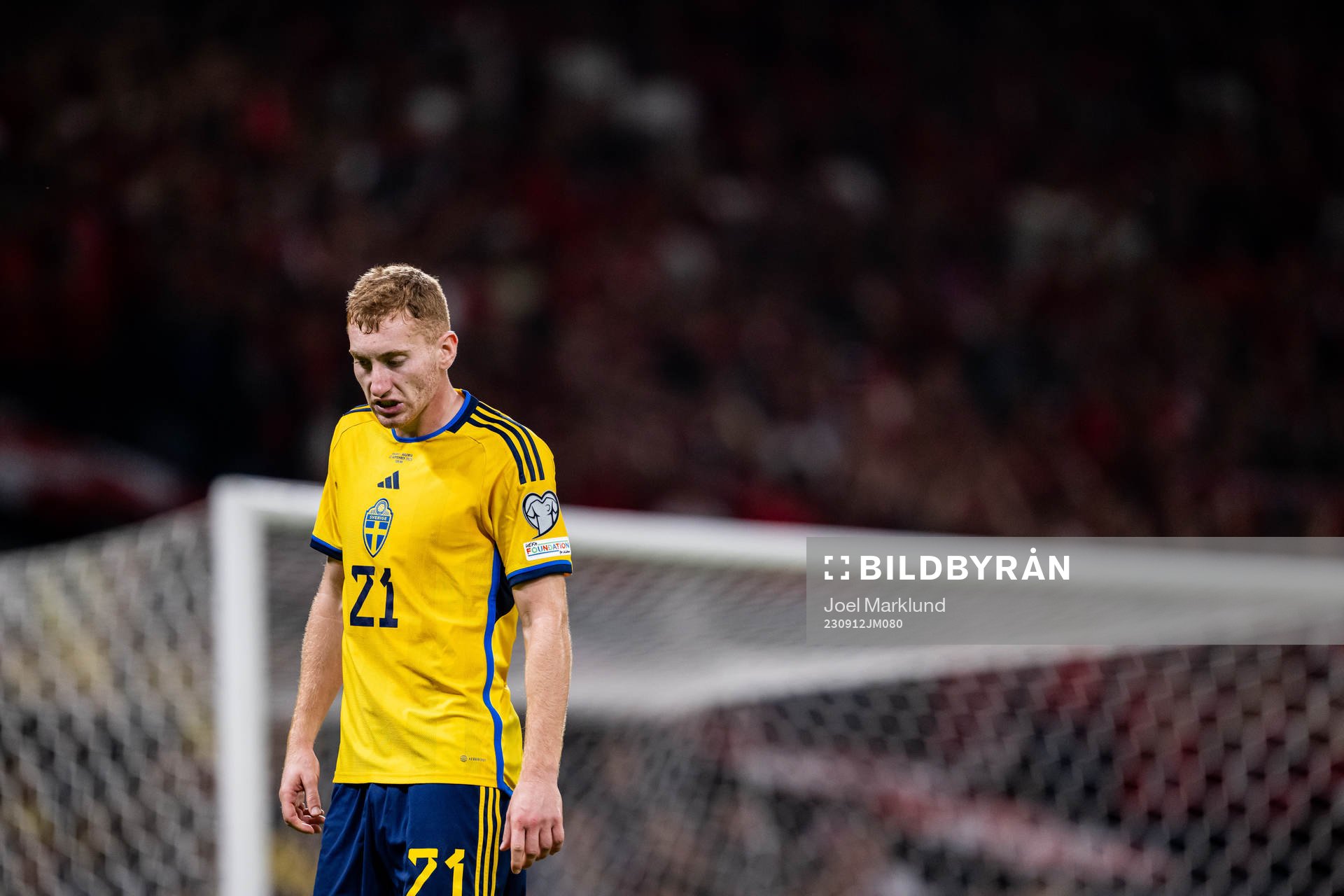 Dejan Kulusevski of Sweden looks dejected