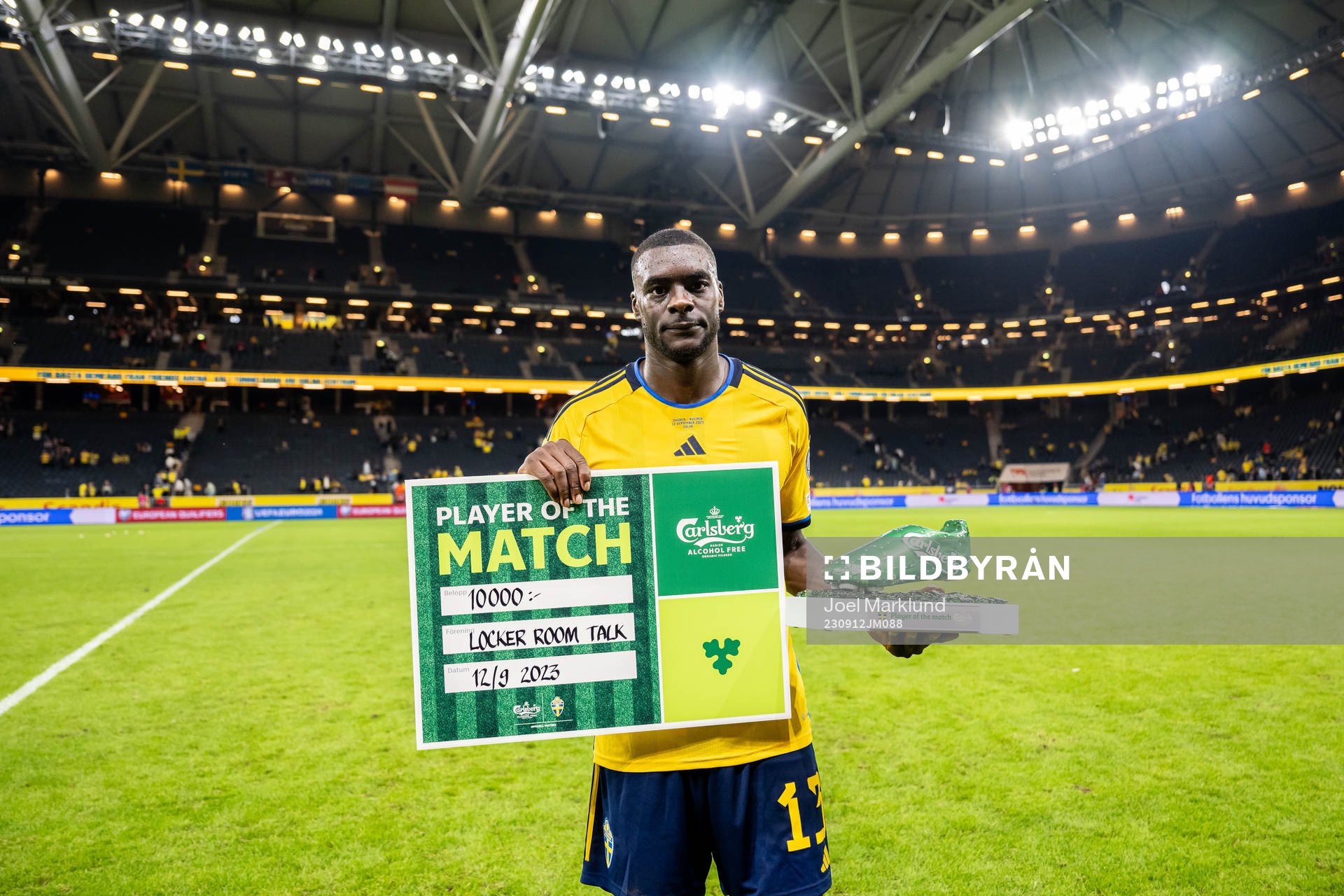 Ken Sema of Sweden, player of the match