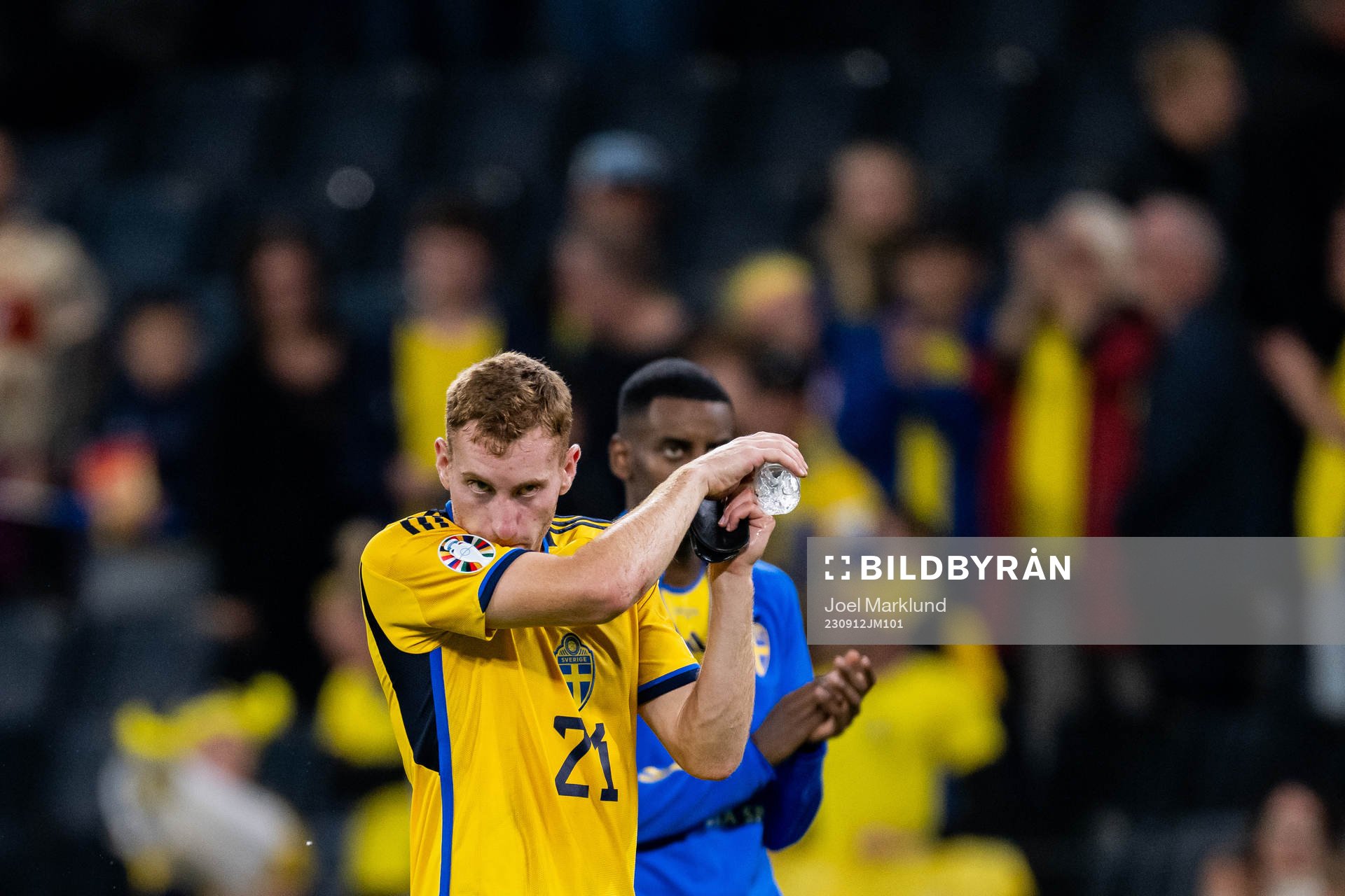 Dejan Kulusevski of Sweden looks dejected