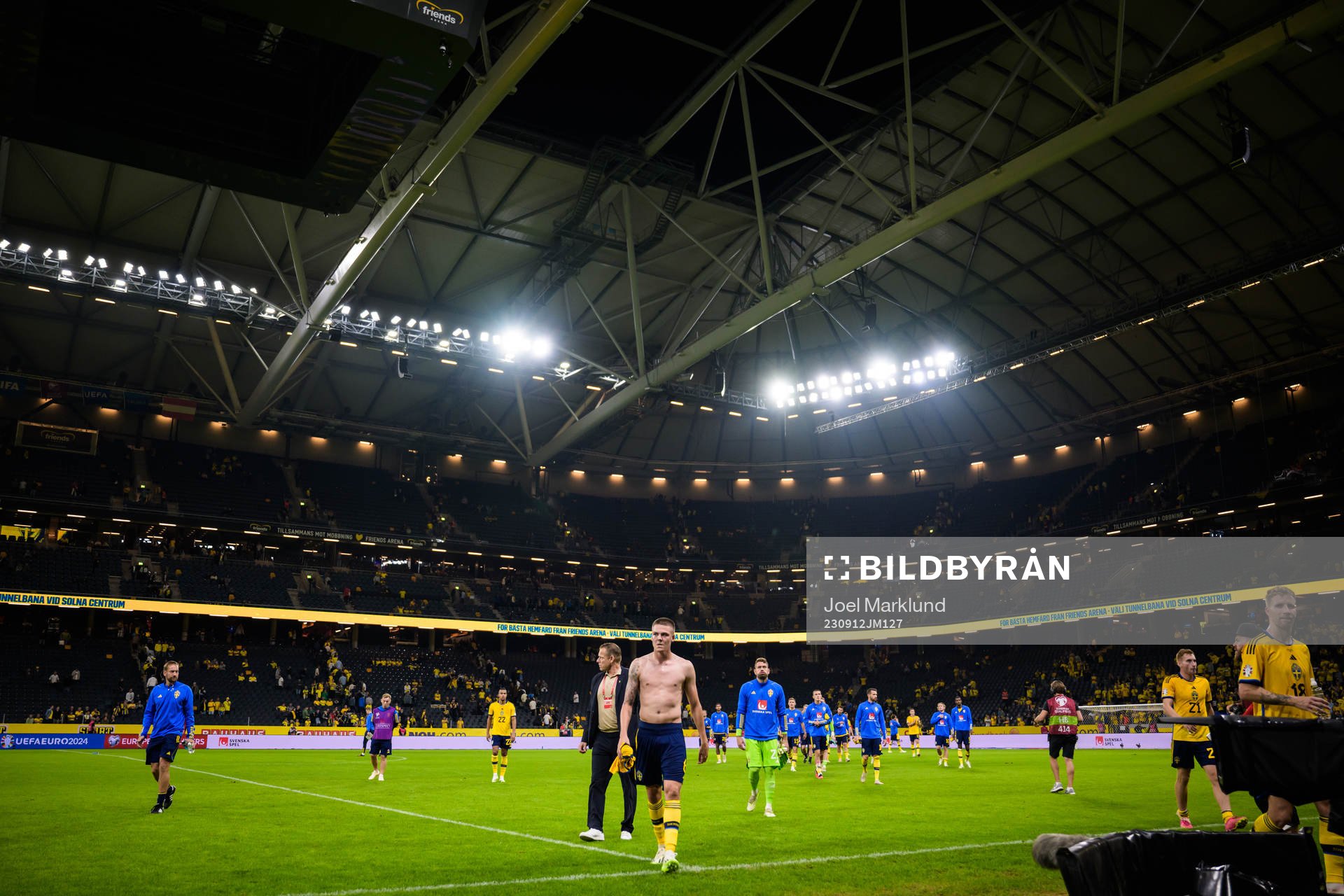 Emil Holm of Sweden looks dejected