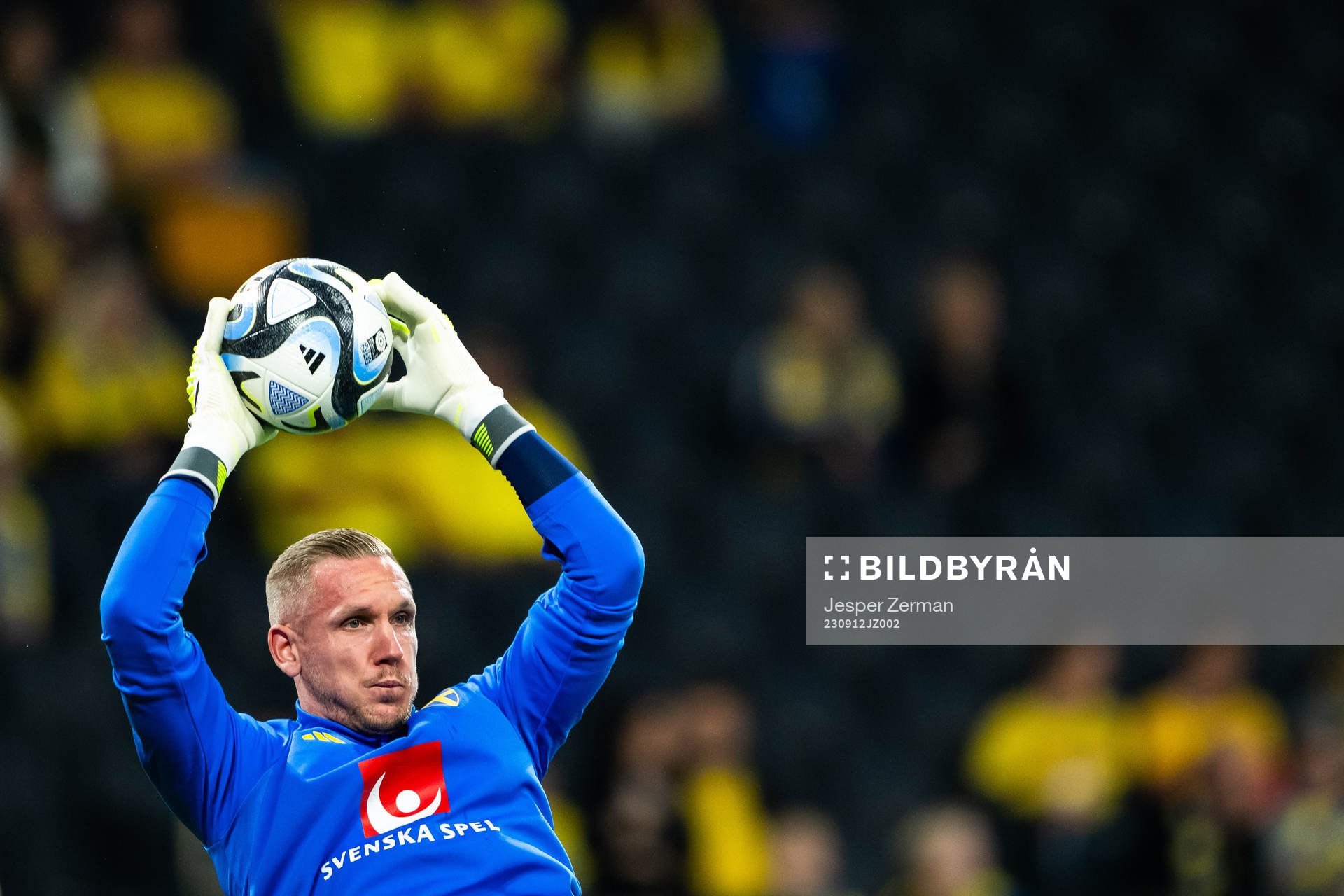 Goalkeeper Robin Olsen of Sweden