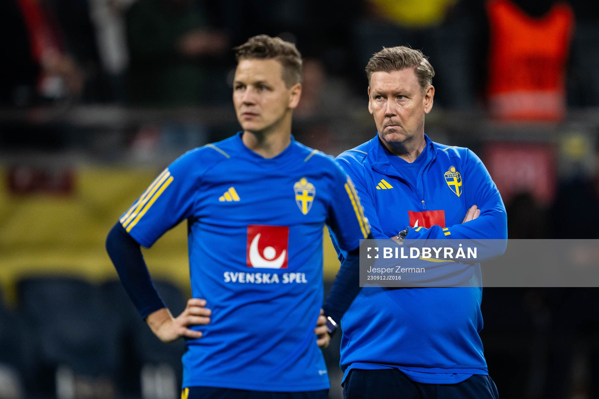 Goalkeeper coach Maths Elfvendal and Assistant coach Peter