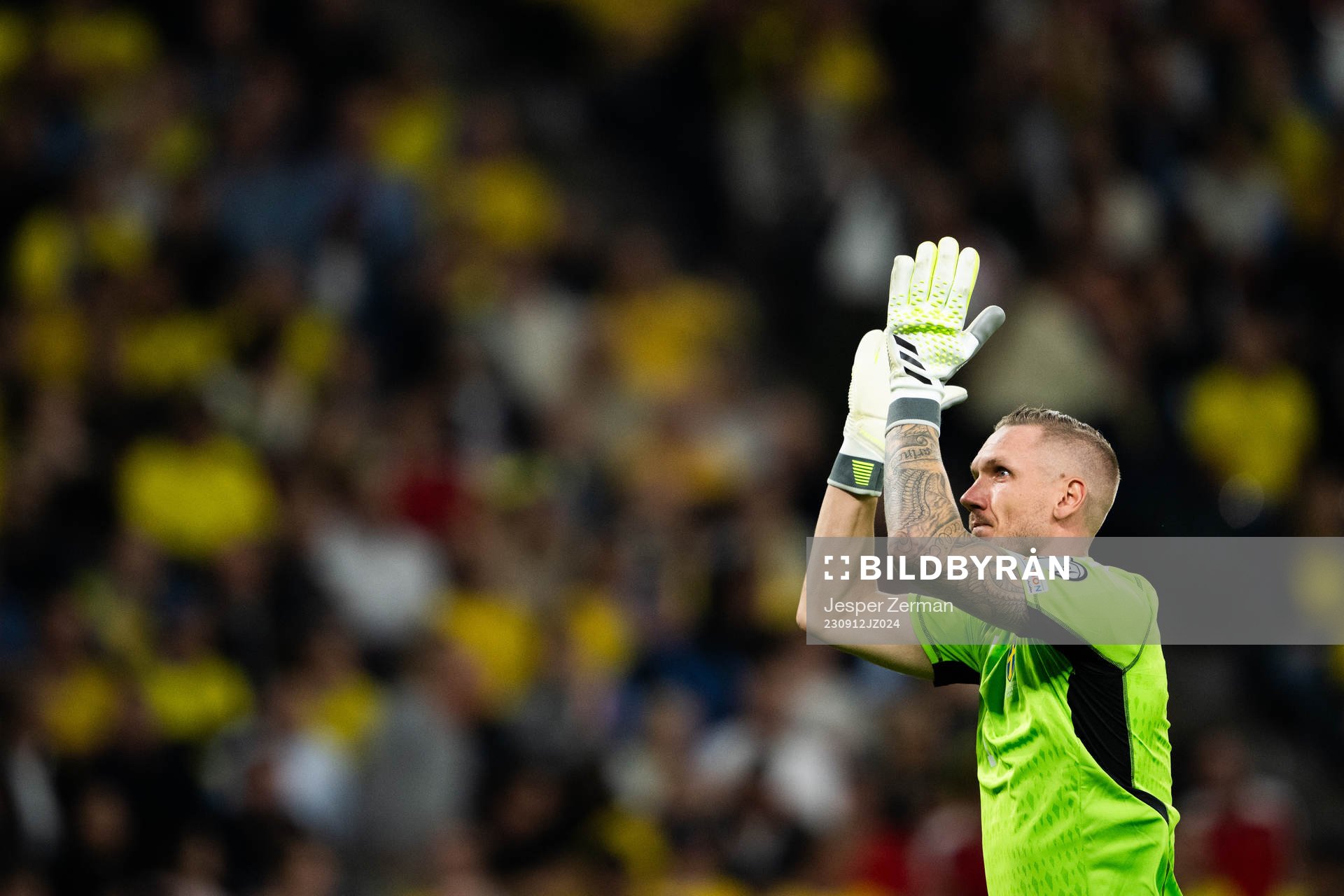 Goalkeeper Robin Olsen of Sweden