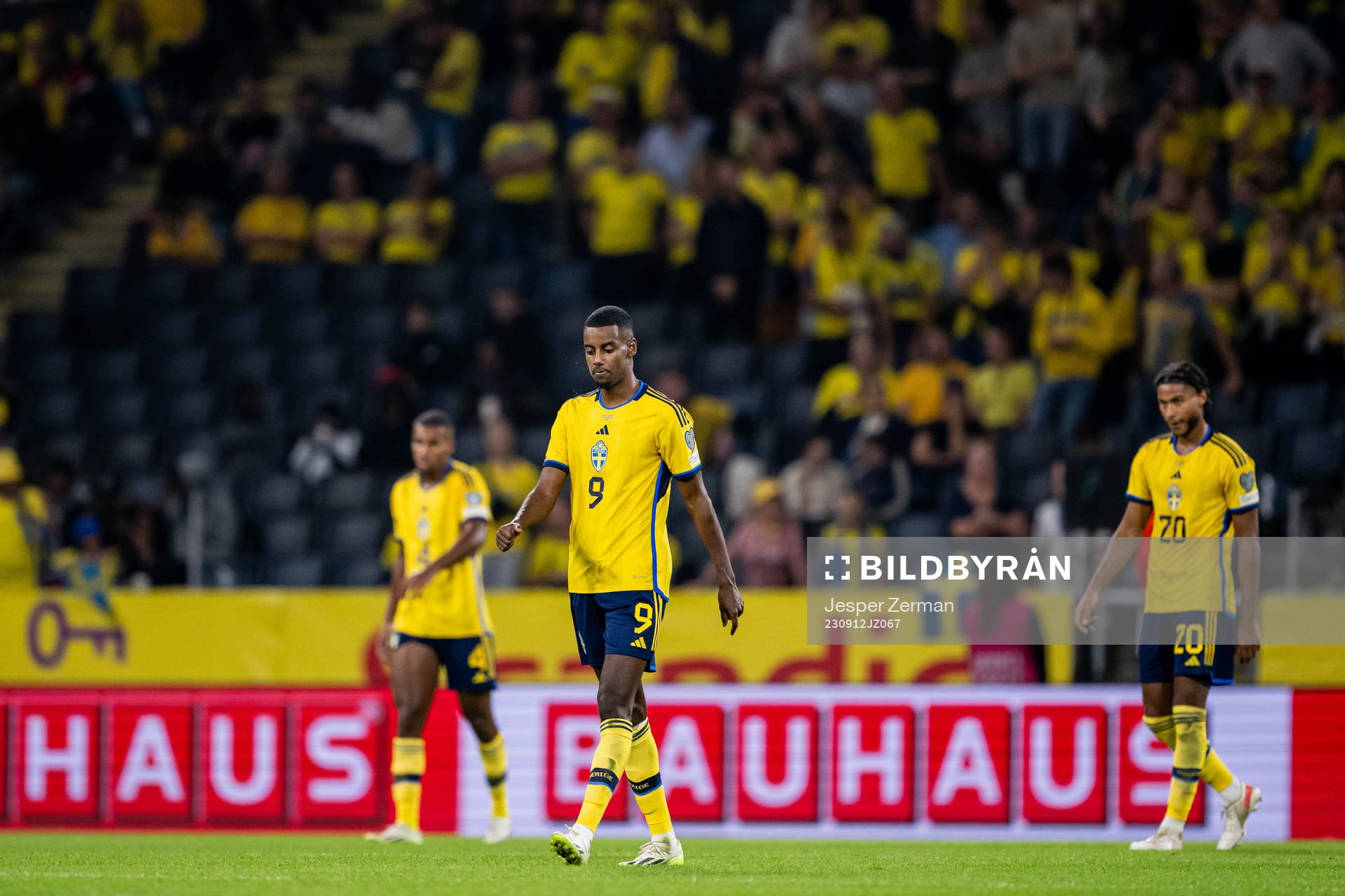 Alexander Isak of Sweden looks dejected