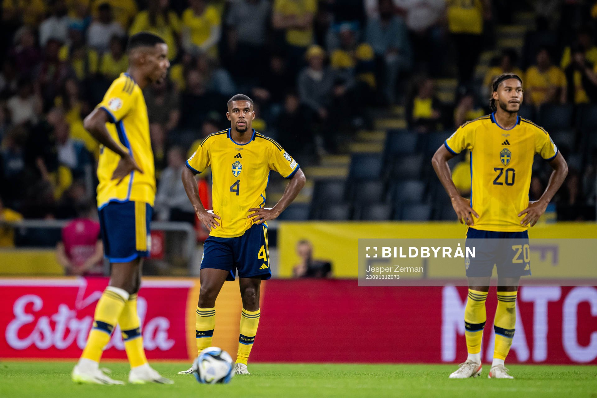 Alexander Isak, Isak Hien and Jens-Lys Michel Cajuste of