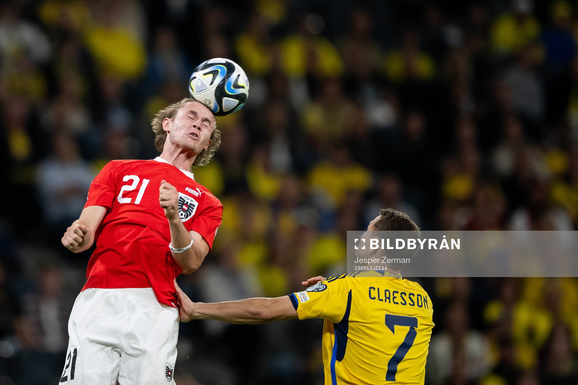 Patrick Wimmer of Austria and Viktor Claesson of Sweden