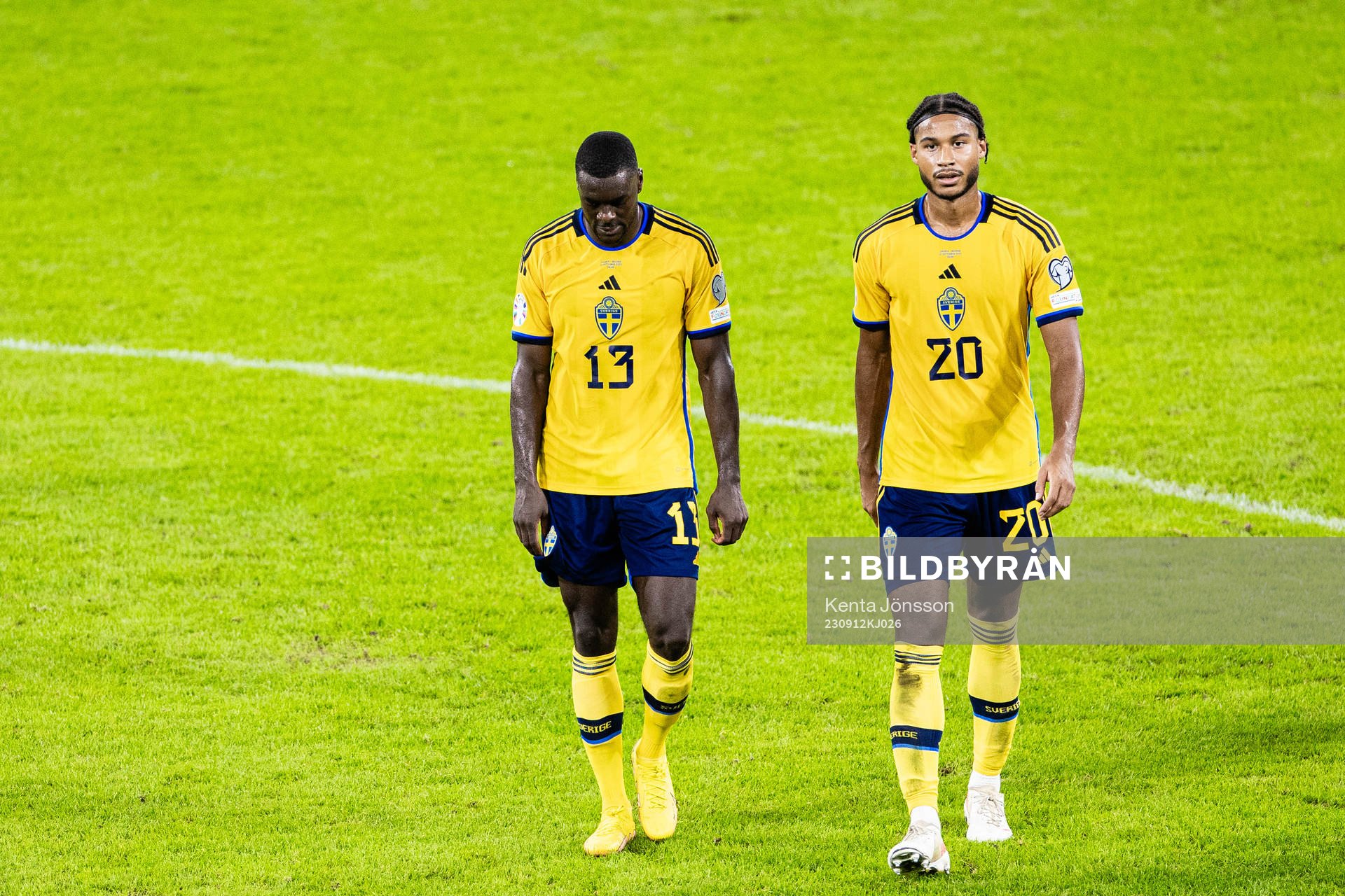 of Sweden Ken Sema and Jens-Lys Michel Cajuste of Sweden