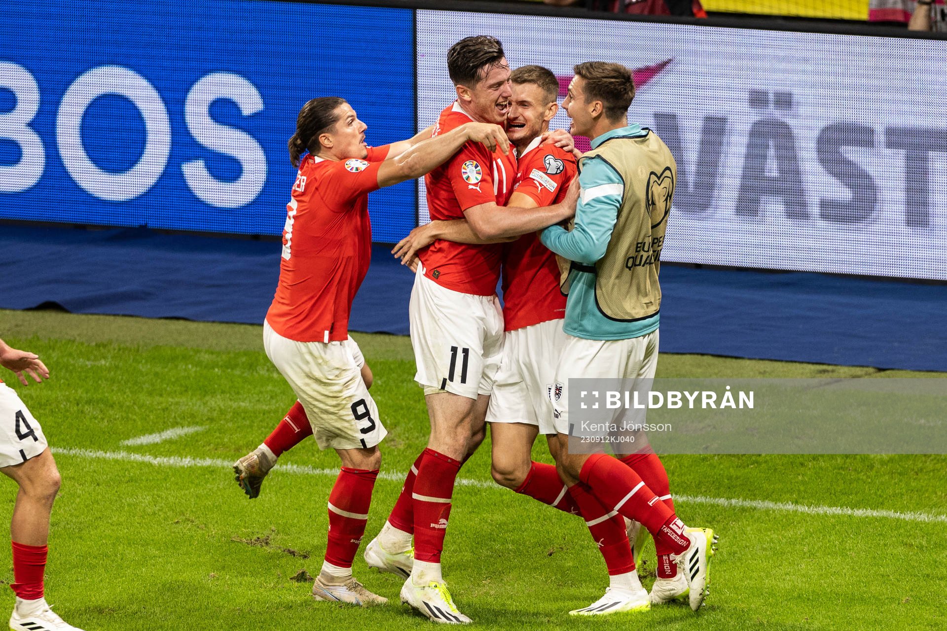Michael Gregoritsch of Austria celebrates