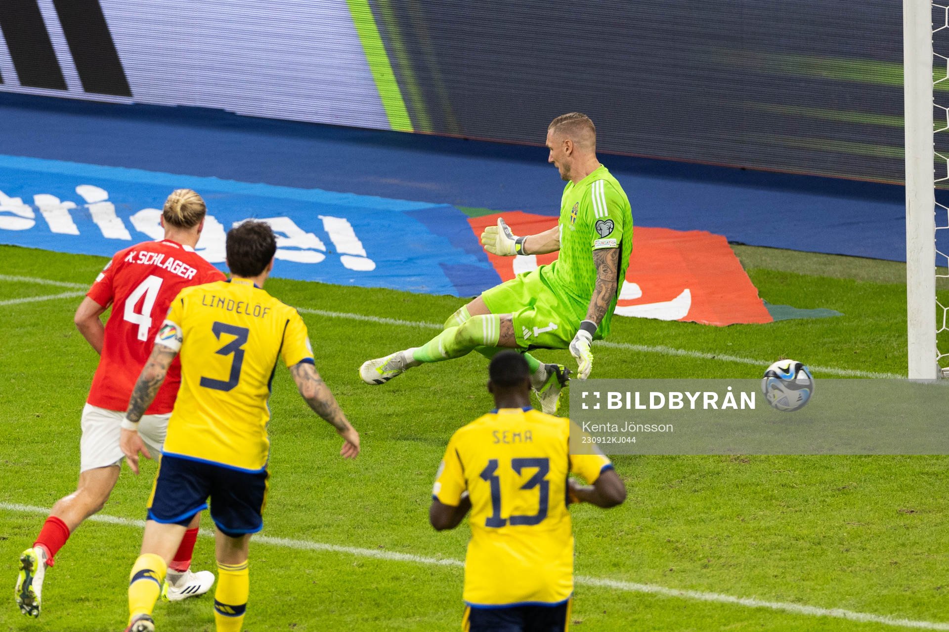 Marko Arnautovic of Austria (not in picture) scores 2-0