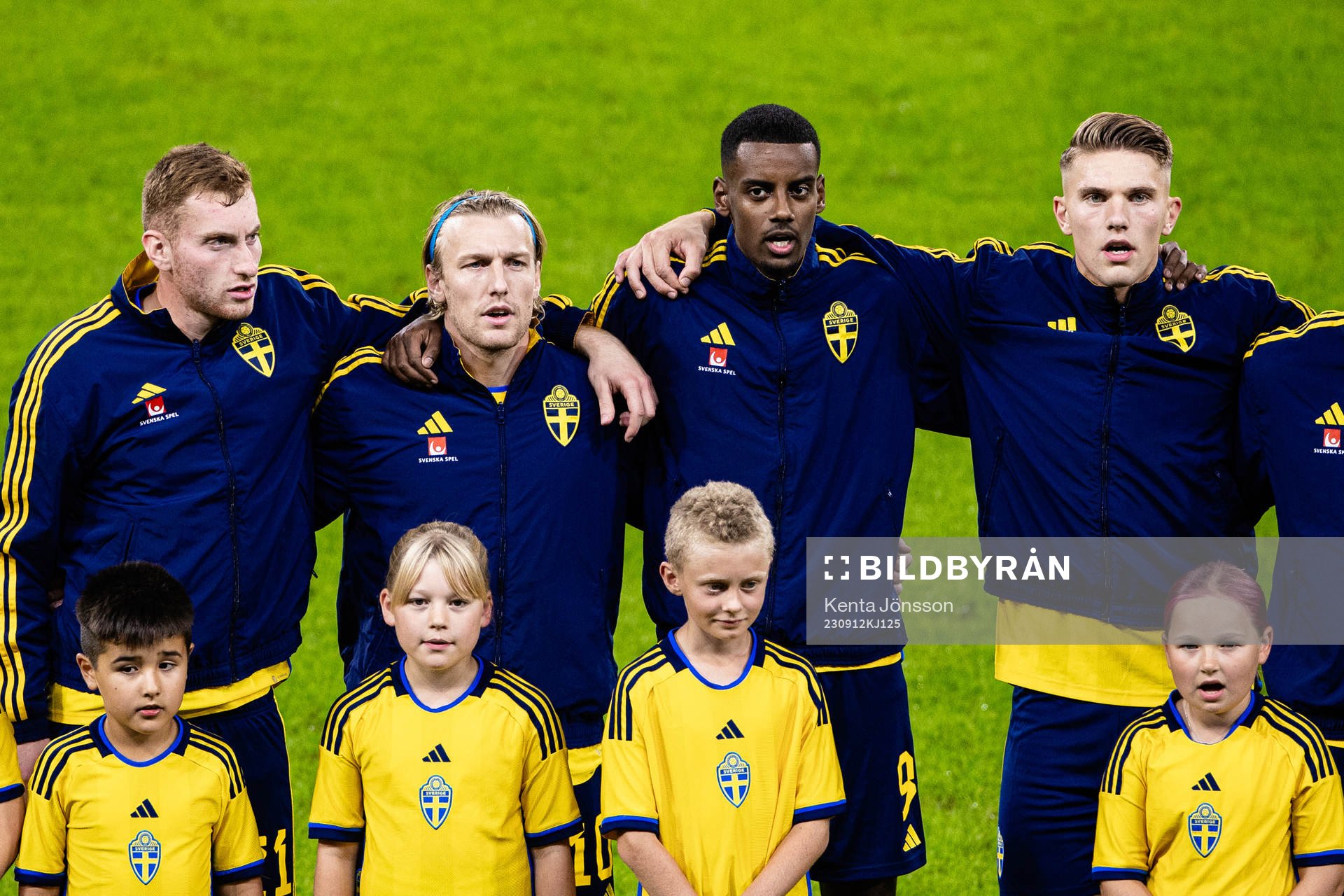 Dejan Kulusevski, Emil Forsberg, Alexander Isak and Viktor