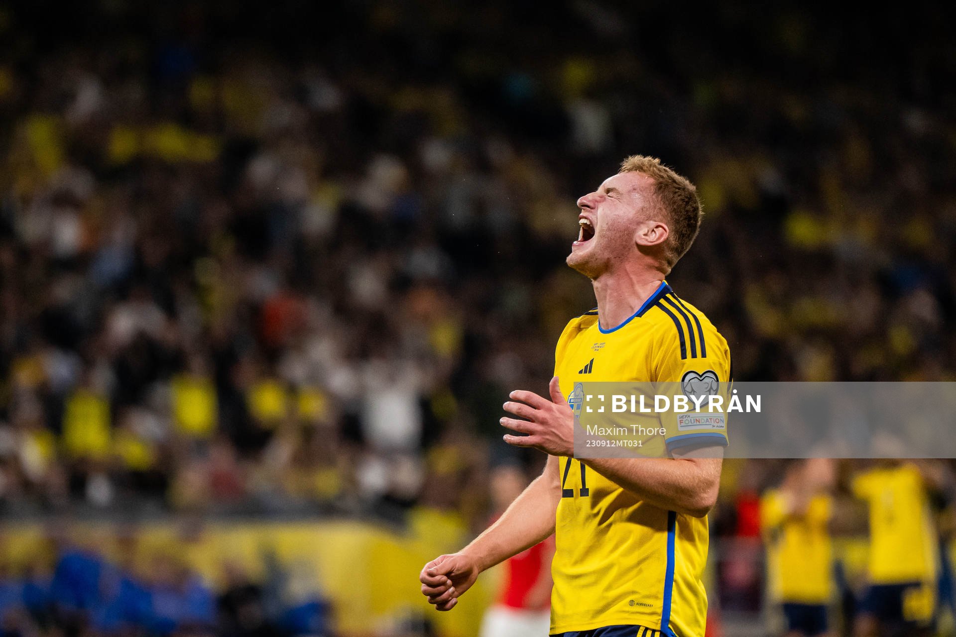 Dejan Kulusevski of Sweden looks dejected