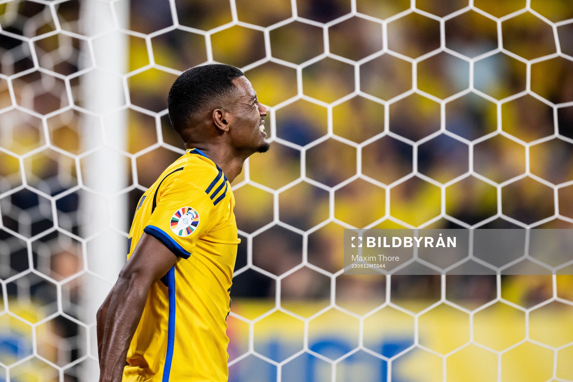 Alexander Isak of Sweden in pain
