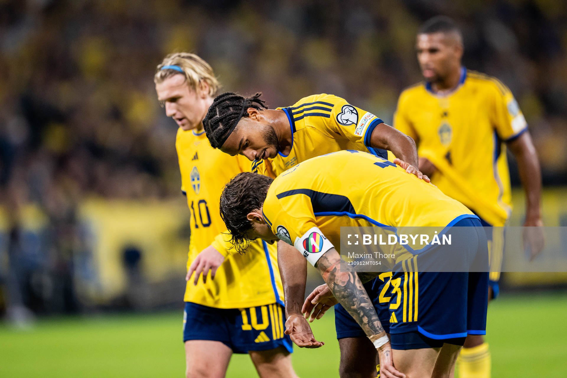 Jens-Lys Cajuste and Victor Nilsson Lindelöf of Sweden