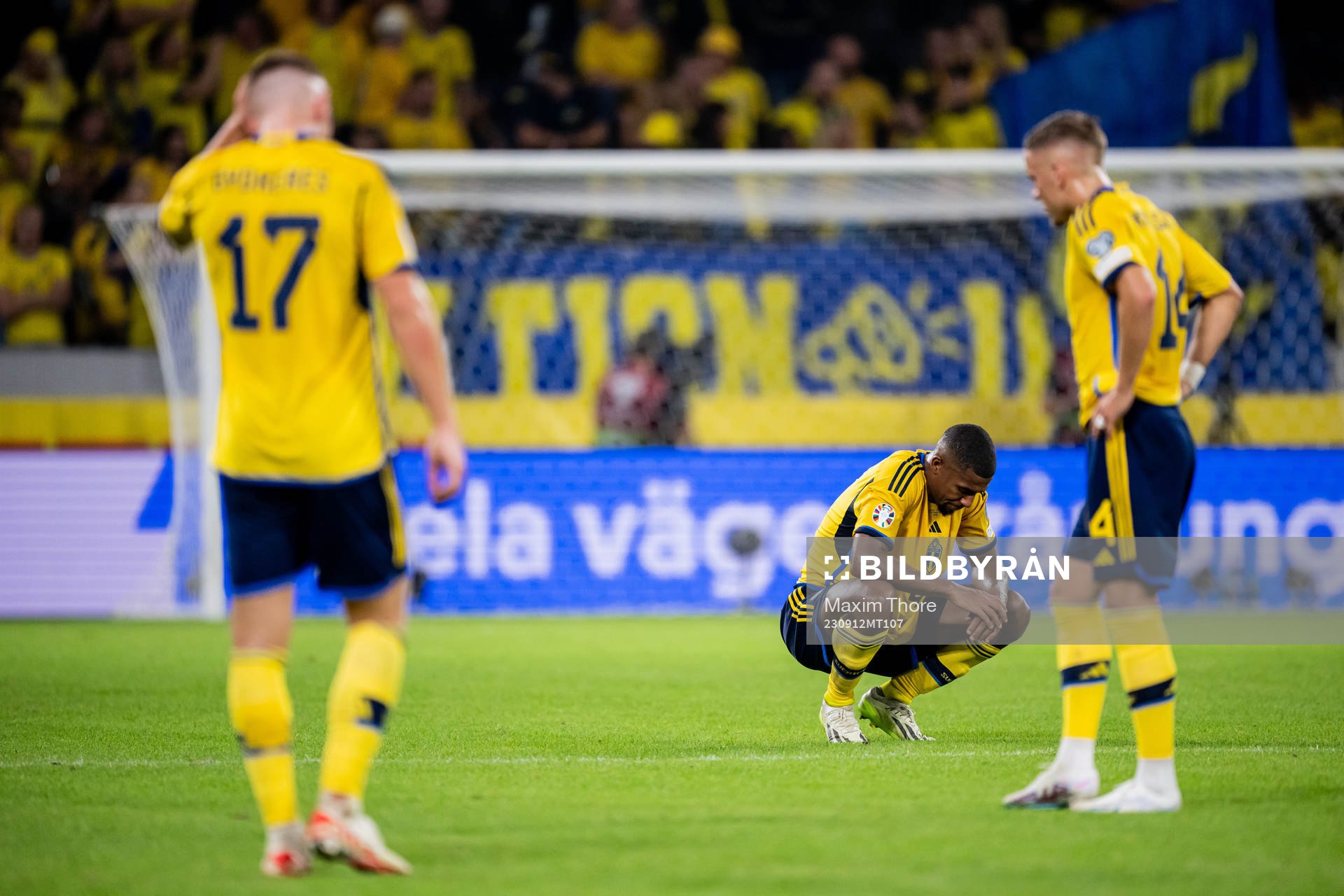 Isak Hien of Sweden looks dejected