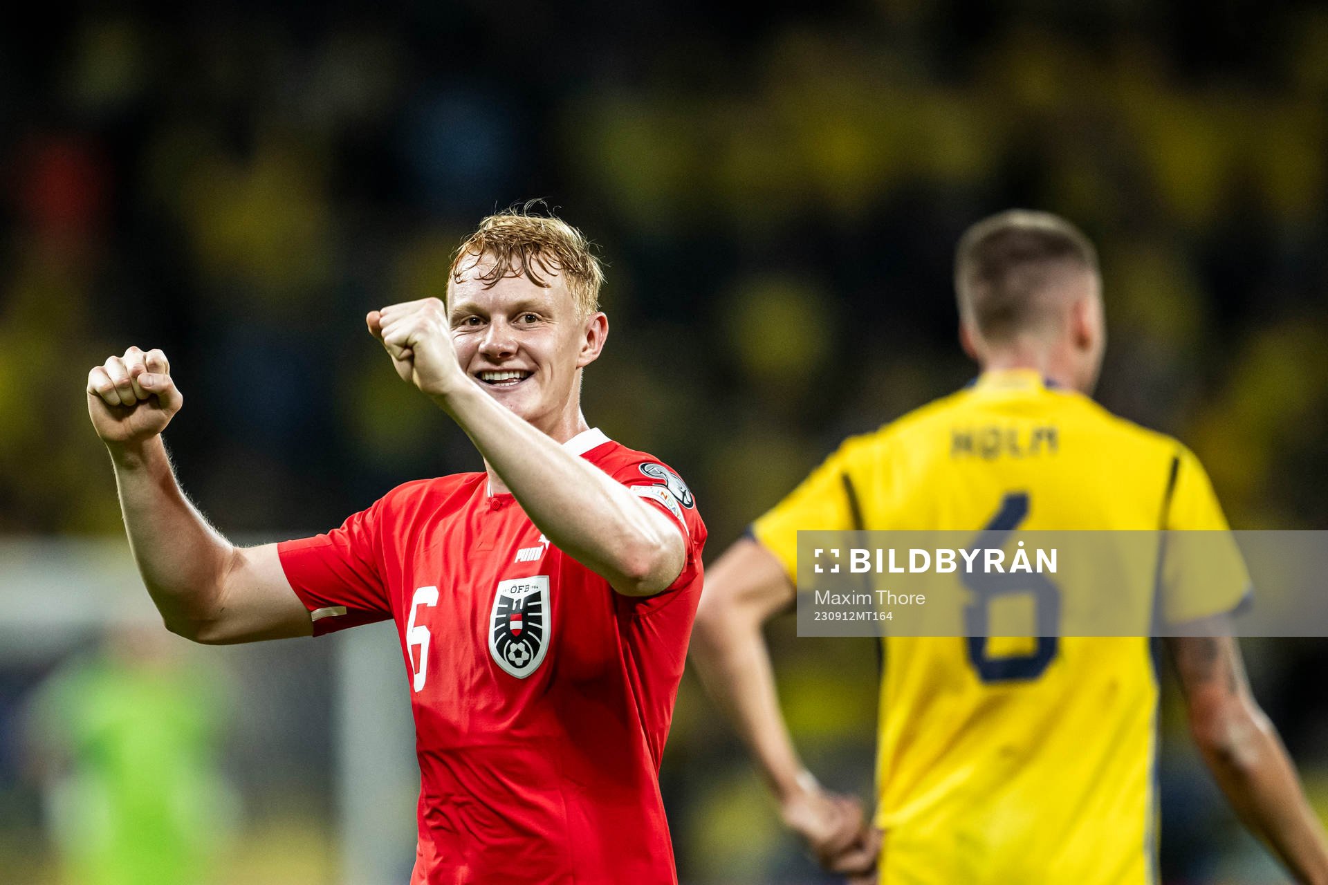 Nicolas Seiwald of Austria celebrates