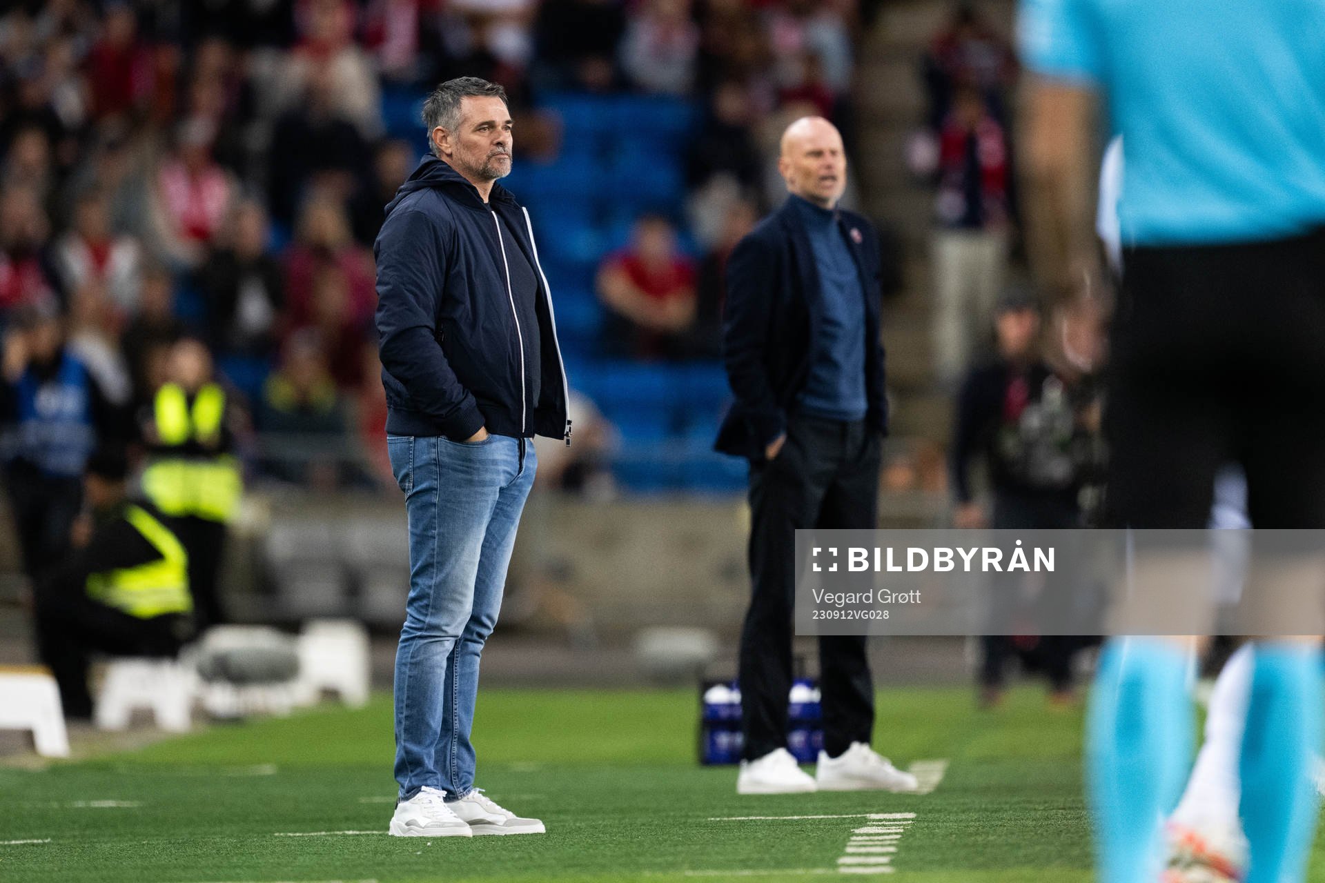 Head coach Willy Sagnol of Georgia during the UEFA Euro Qualifier football match between Norway and Georgia on September 12, 2023 in Oslo.