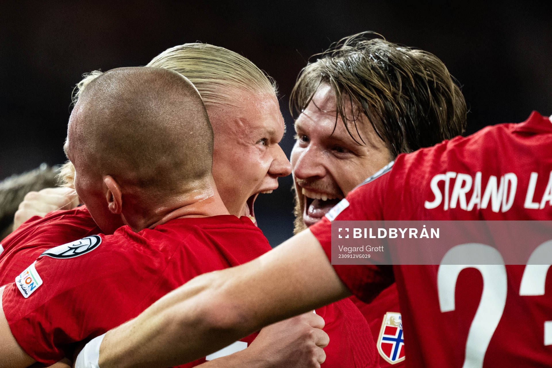 Erling Braut Haaland of Norway celebrates