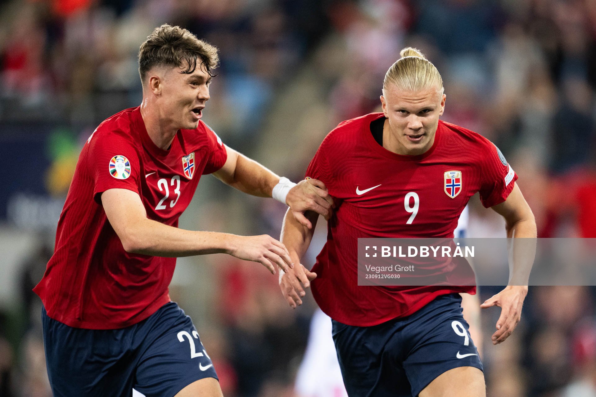 Erling Braut Haaland of Norway celebrates