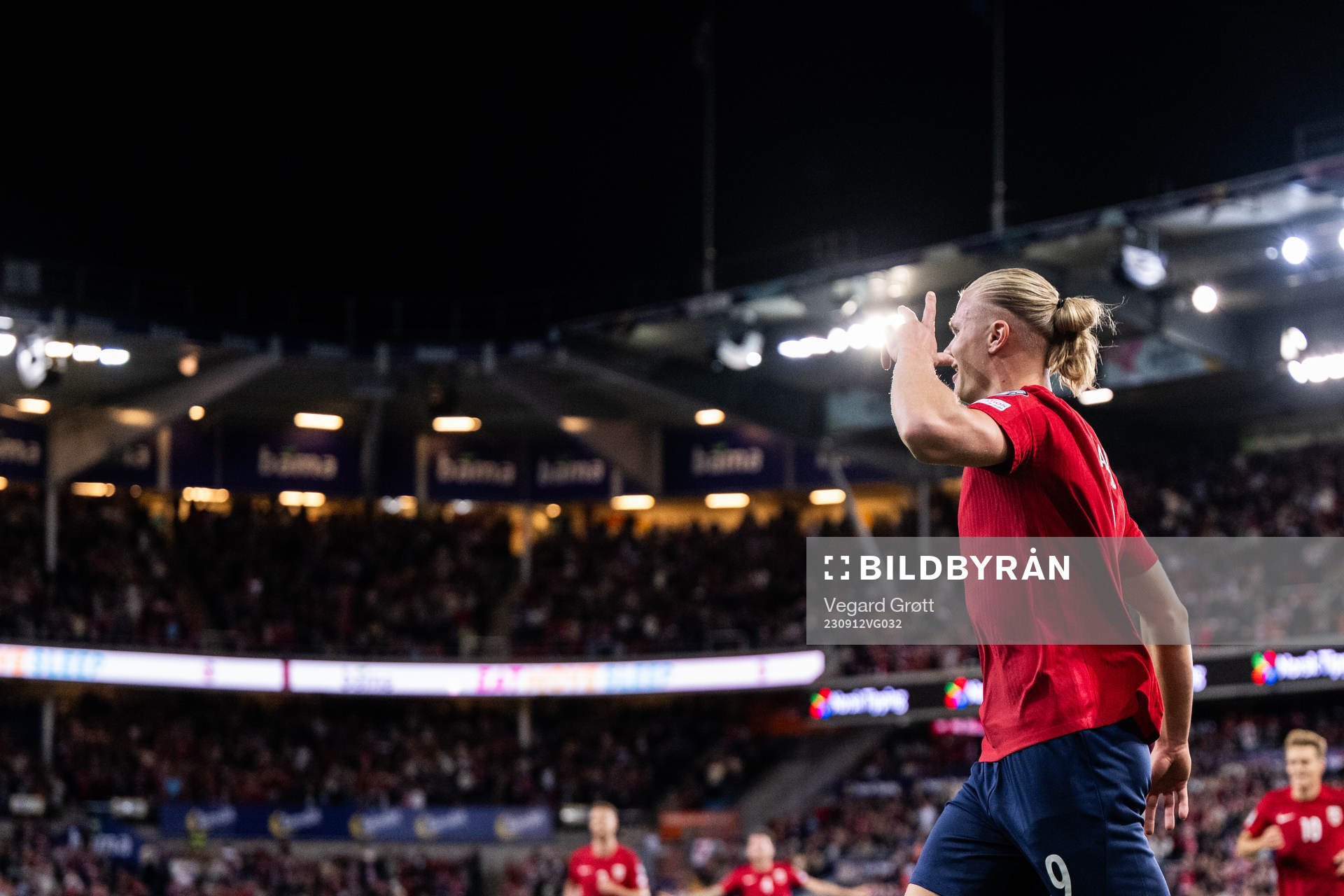 Erling Braut Haaland of Norway celebrates