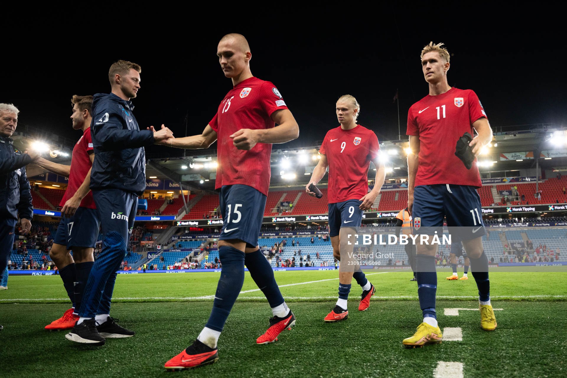 Leo Skiri Østigård, Erling Braut Haaland and Ola Solbakken