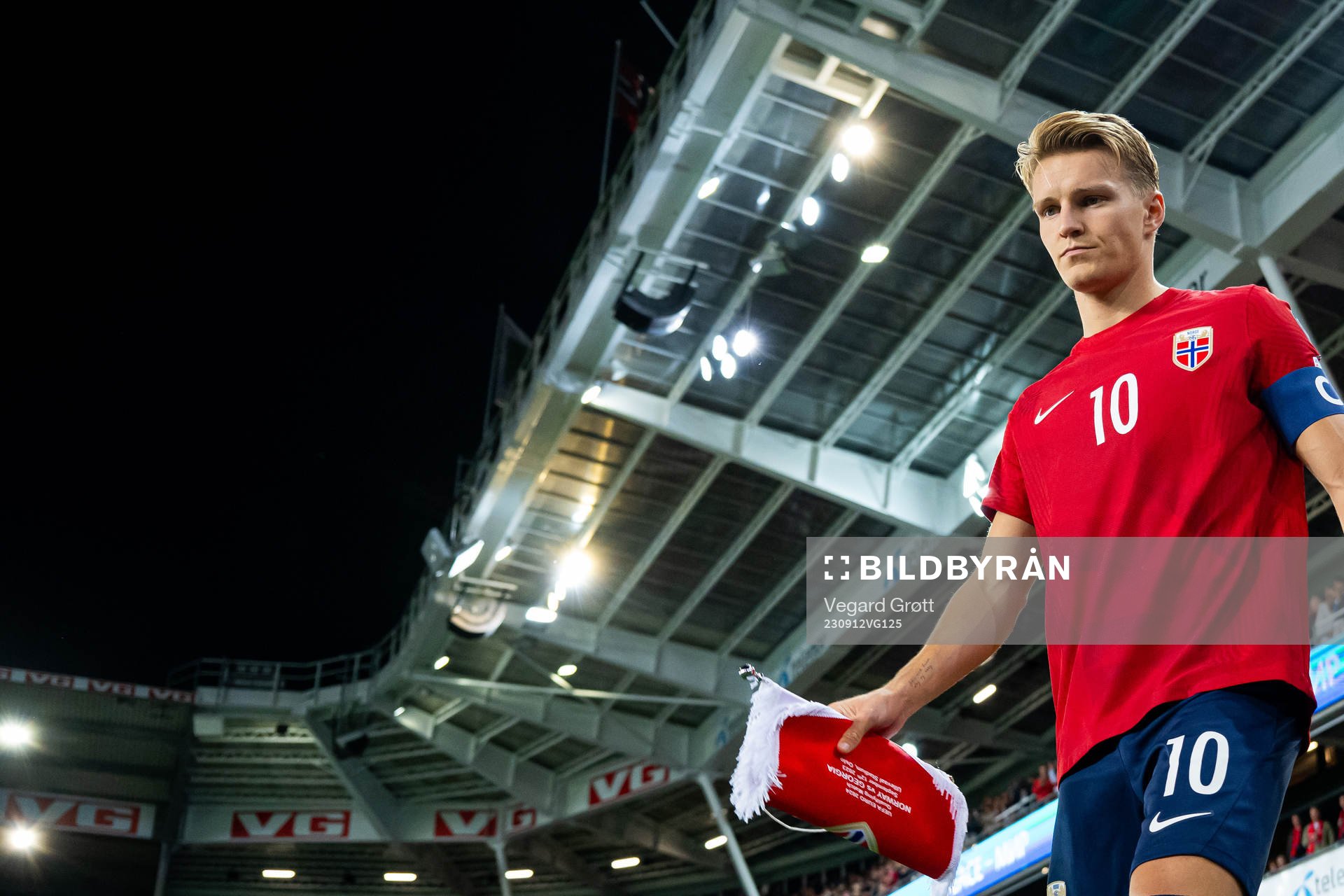 Martin Ødegaard of Norway enters the pitch