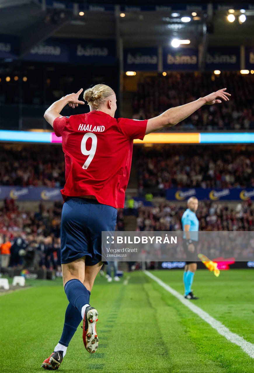 Erling Braut Haaland of Norway celebrates