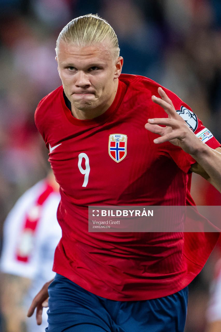 Erling Braut Haaland of Norway celebrates