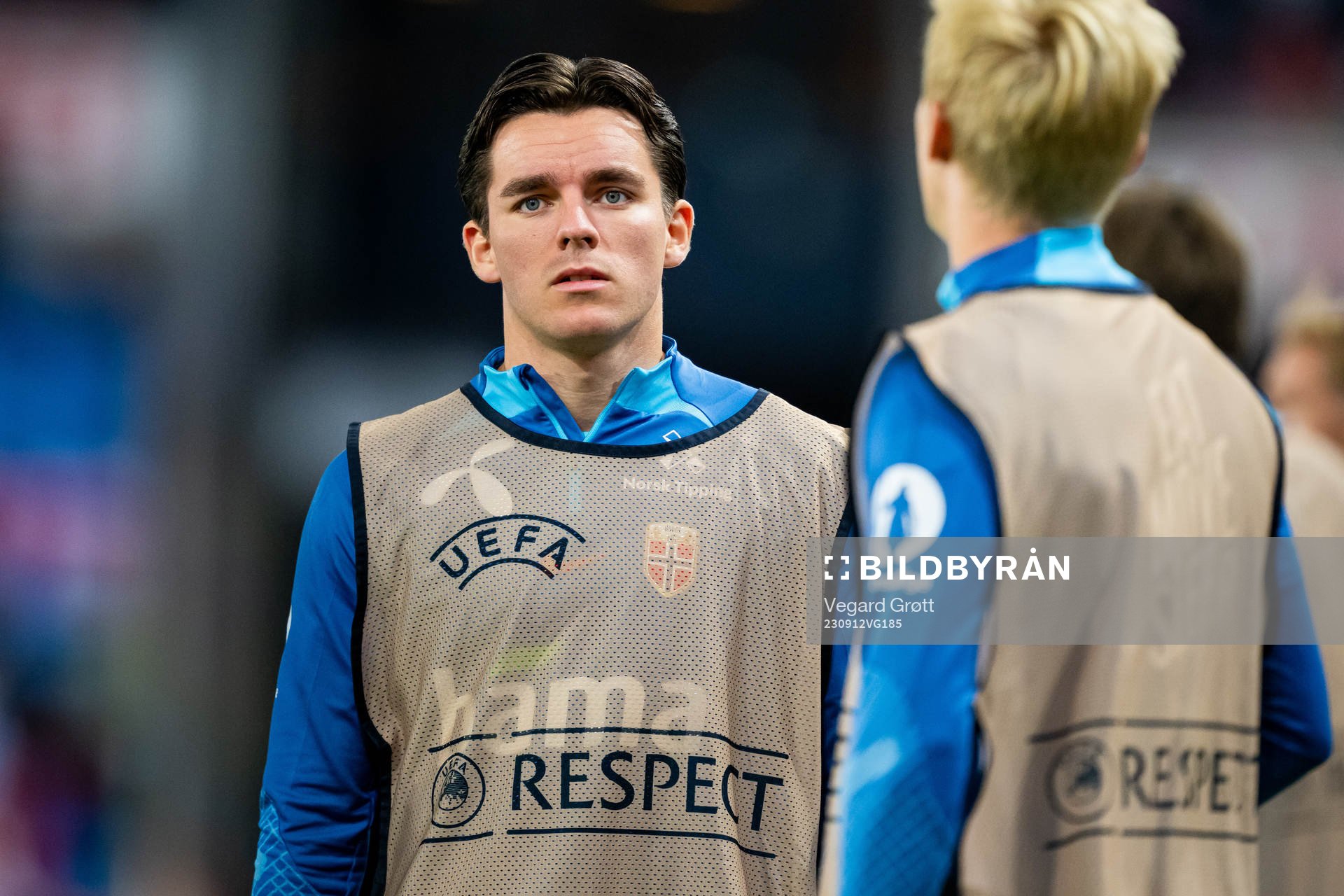 Hugo Vetlesen of Norway warms up