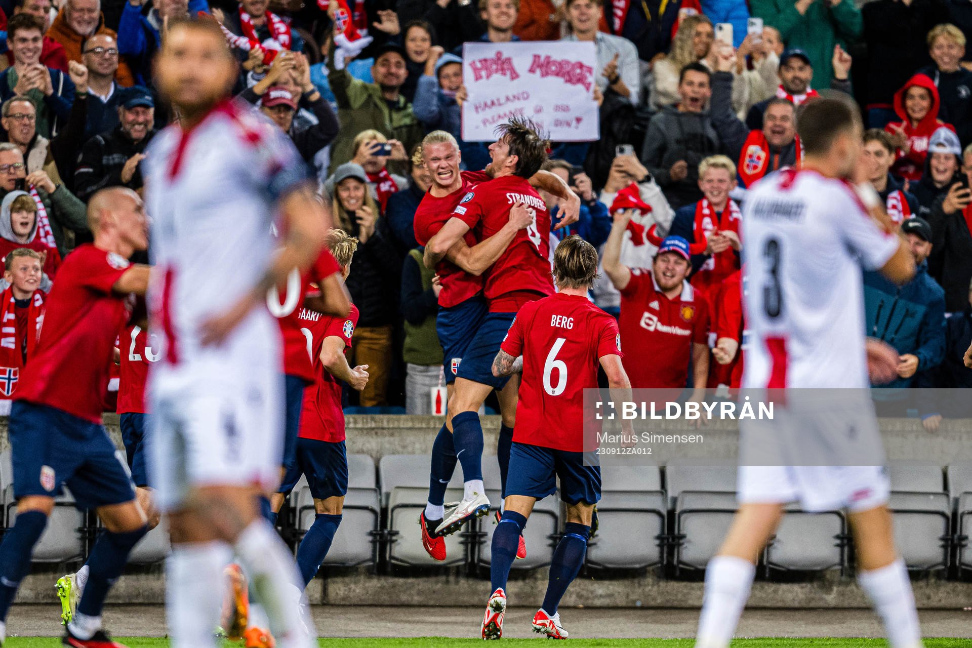 Erling Braut Haaland of Norway celebrates
