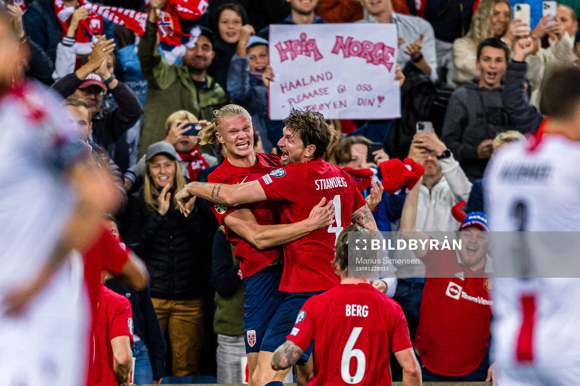 Erling Braut Haaland of Norway celebrates