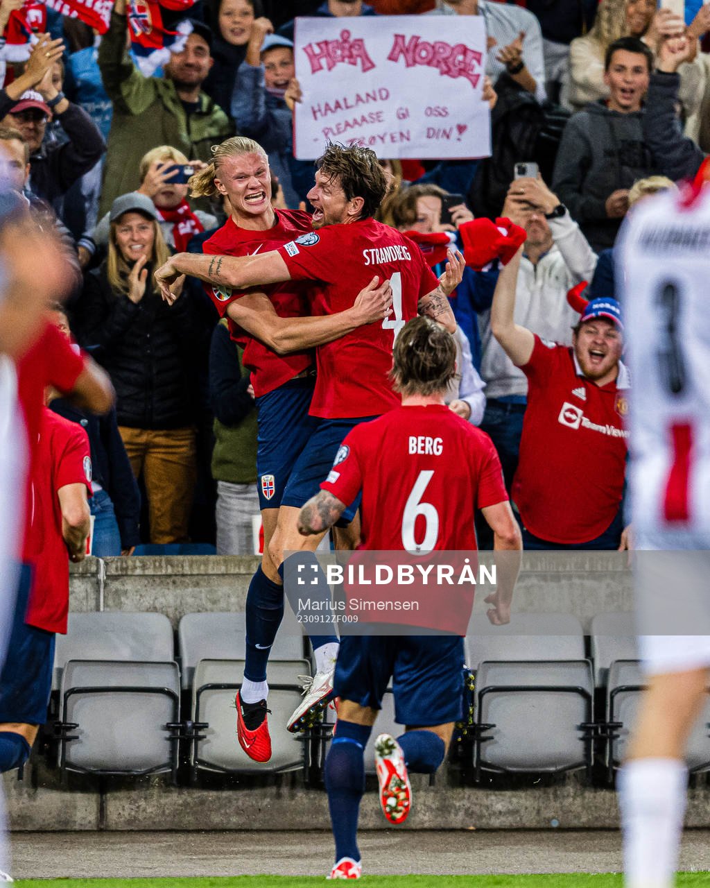 Erling Braut Haaland of Norway celebrates