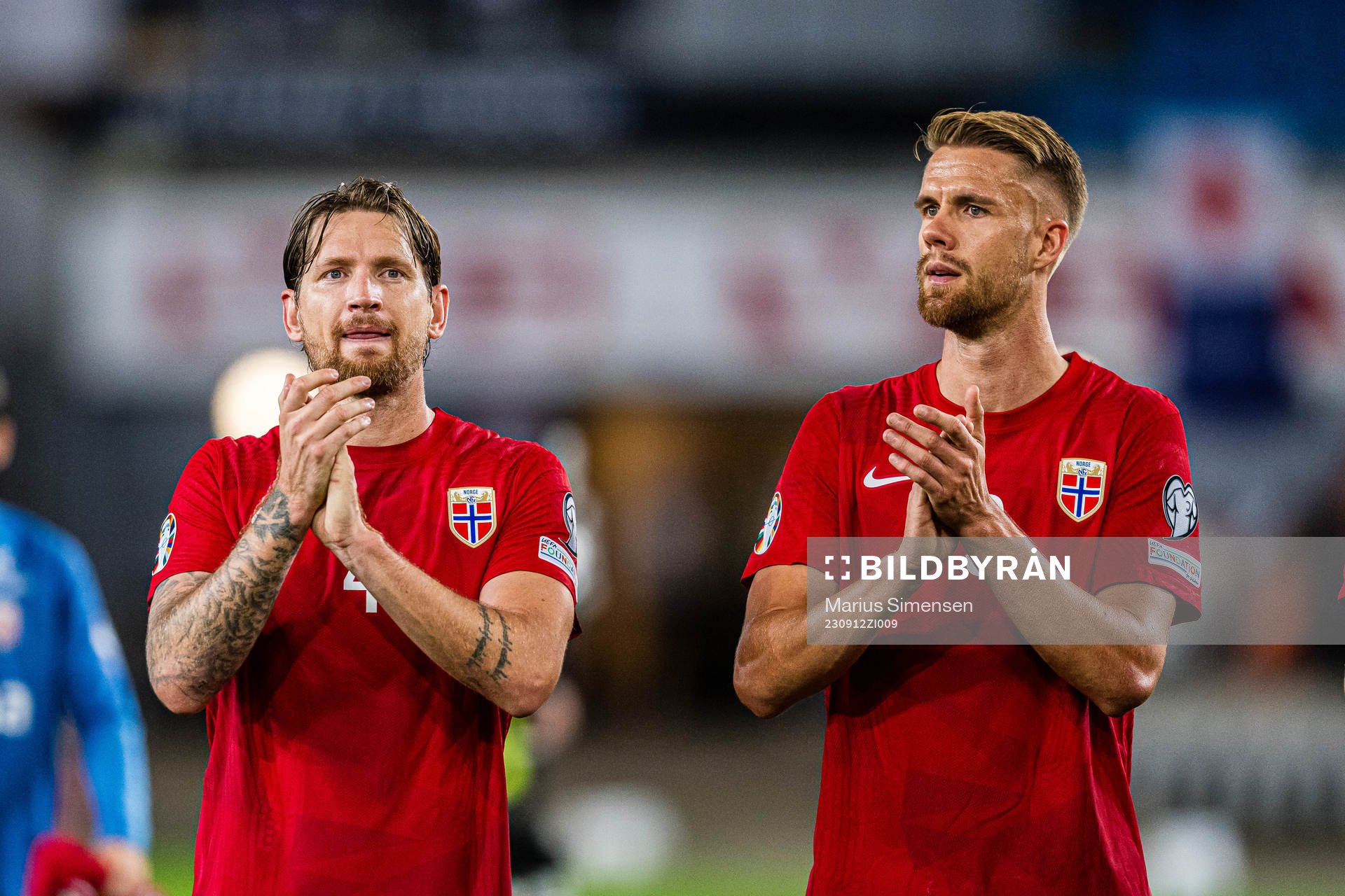 Stefan Strandberg of Norway and Kristoffer Vassbakk Ajer of