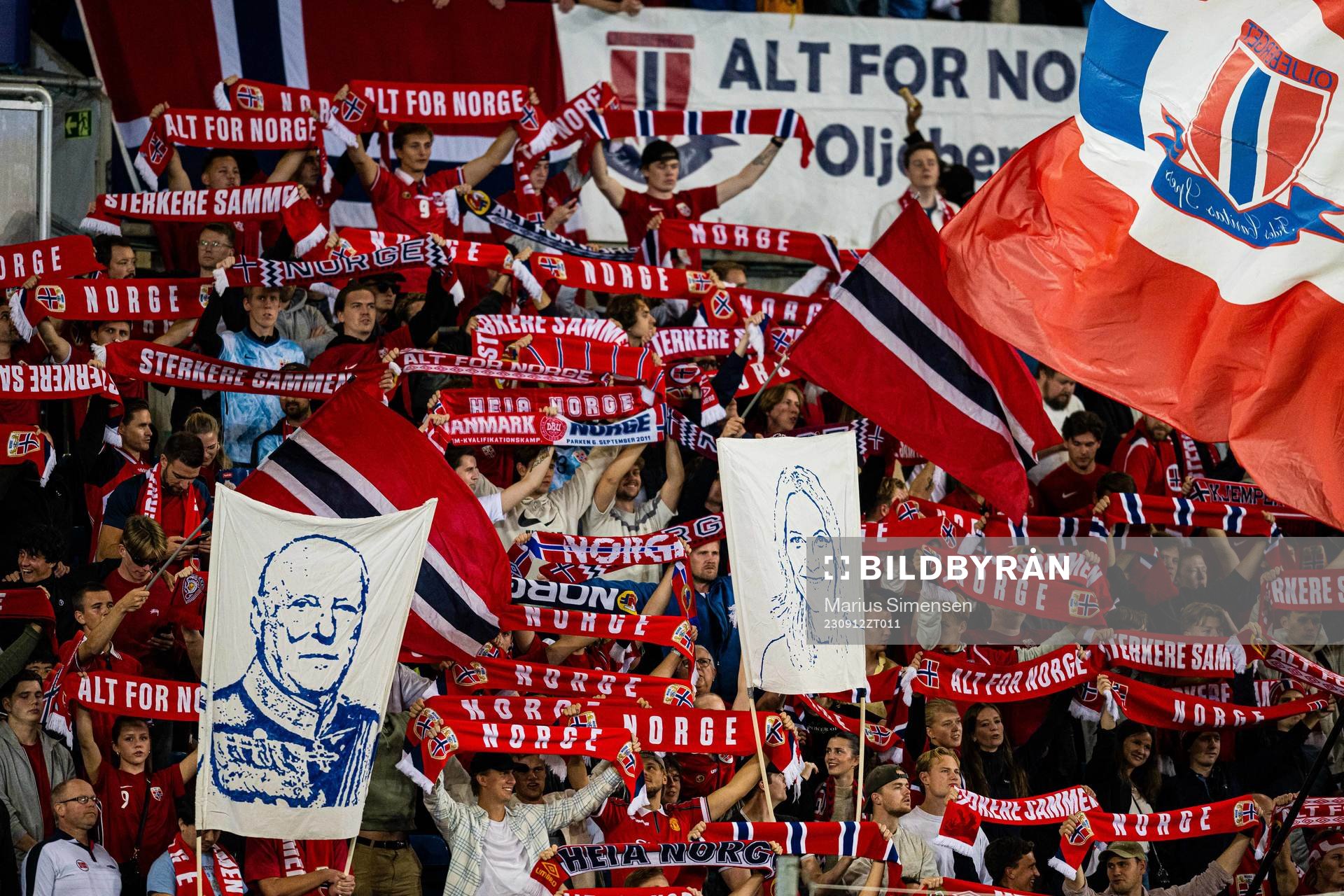 Spectators in the stands