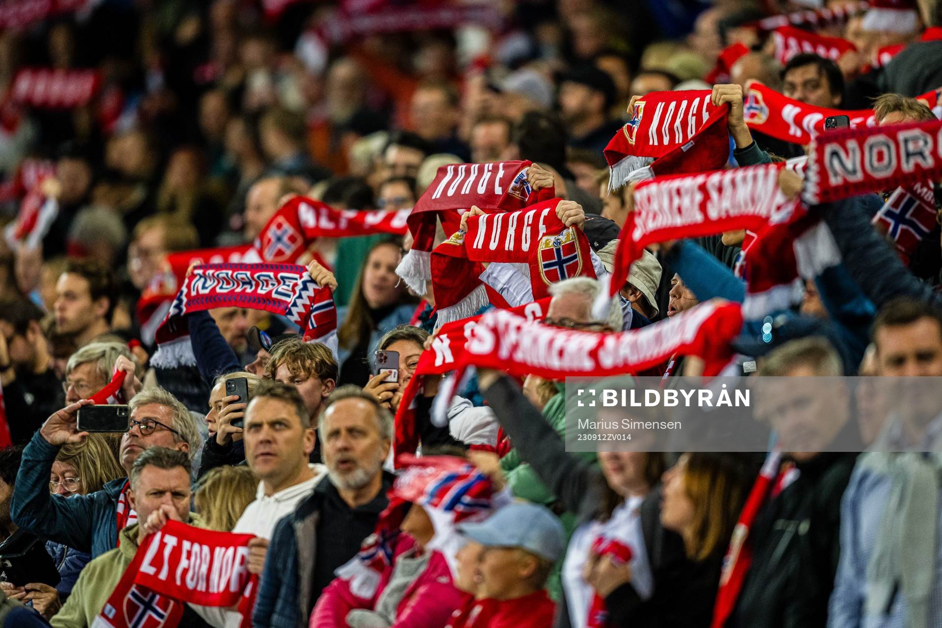 Spectators in the stands
