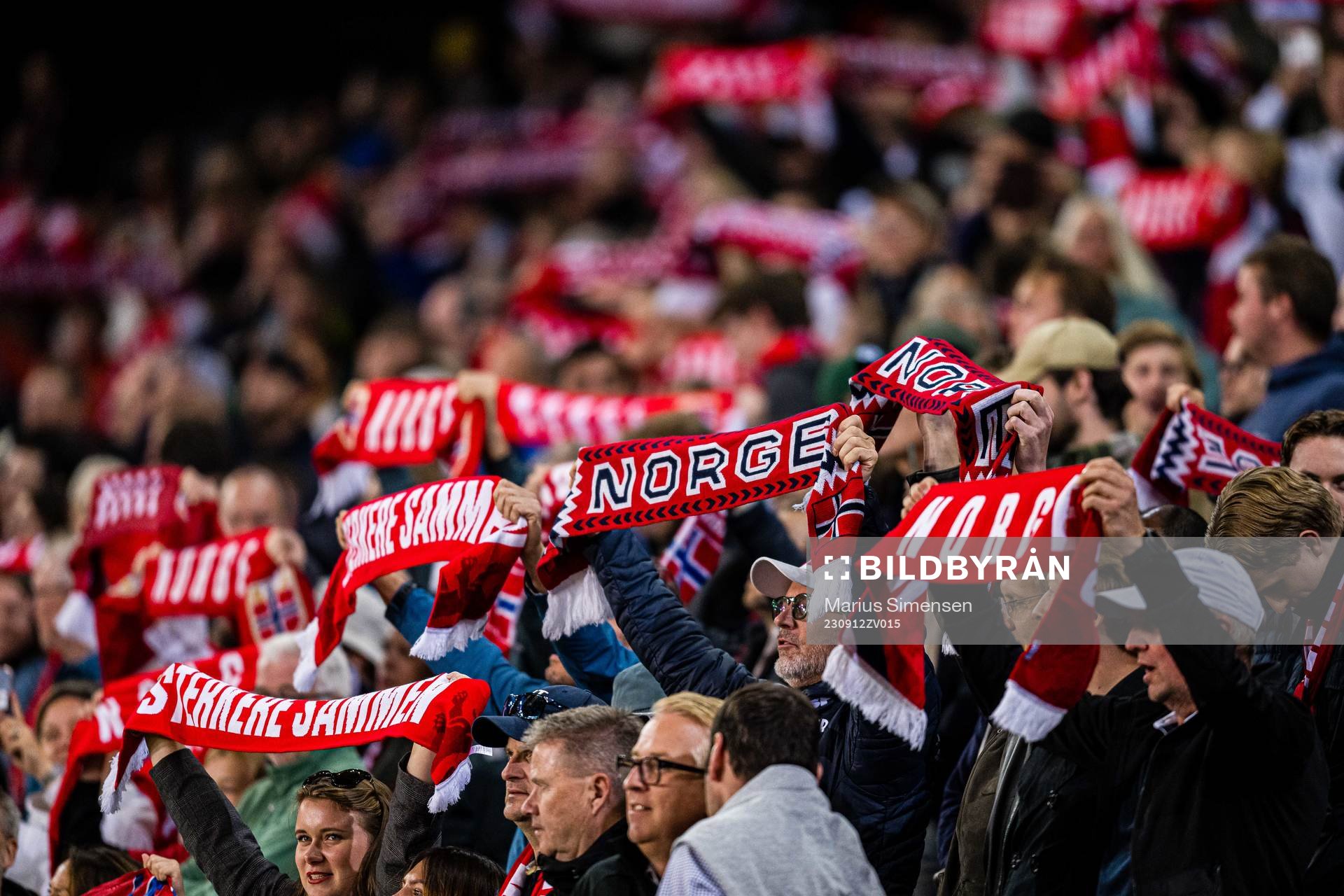 Spectators in the stands